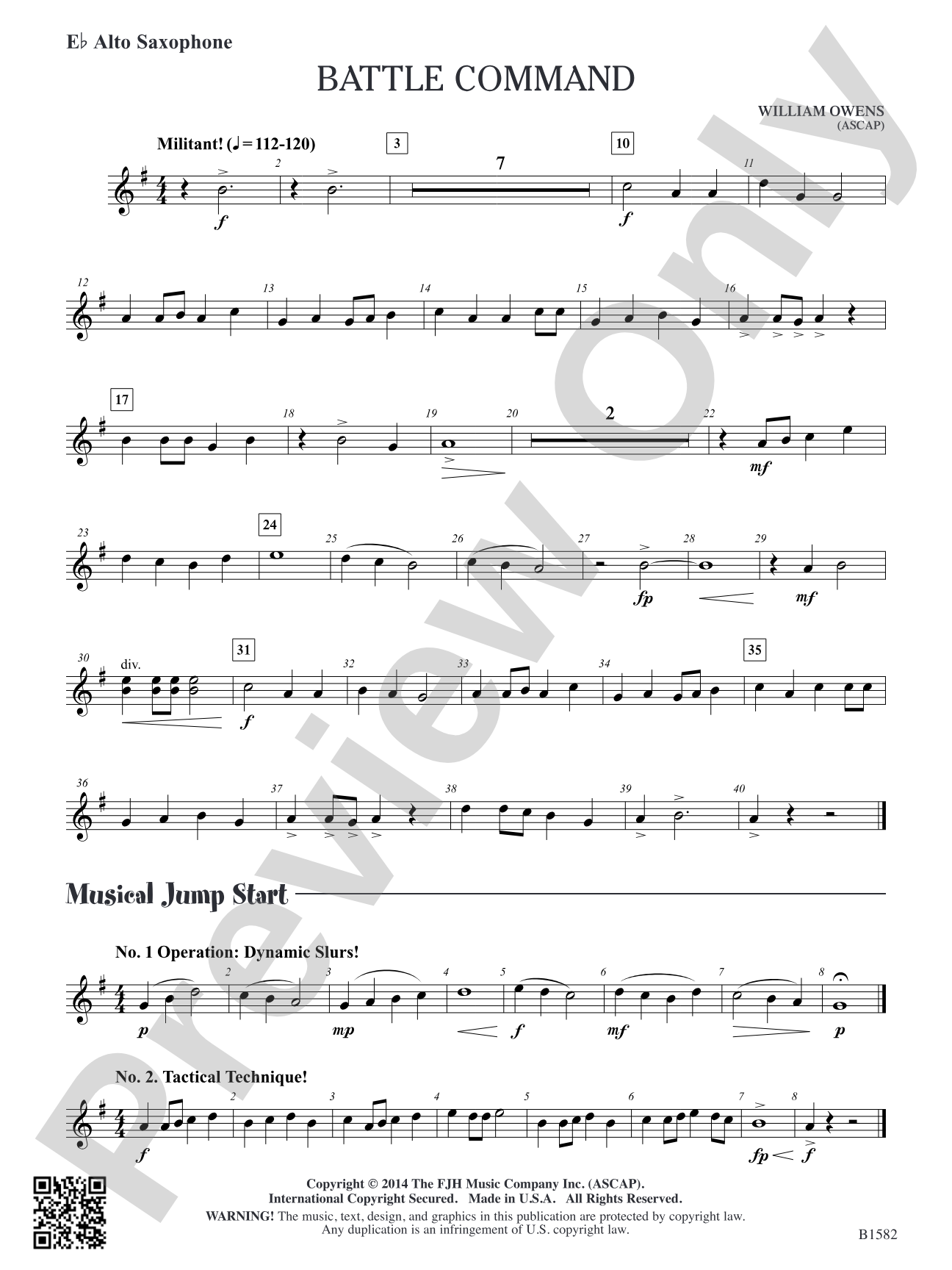 Battle Command: E-flat Alto Saxophone