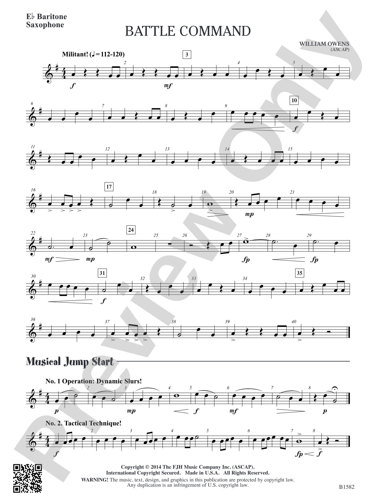 Battle Command: E-flat Baritone Saxophone