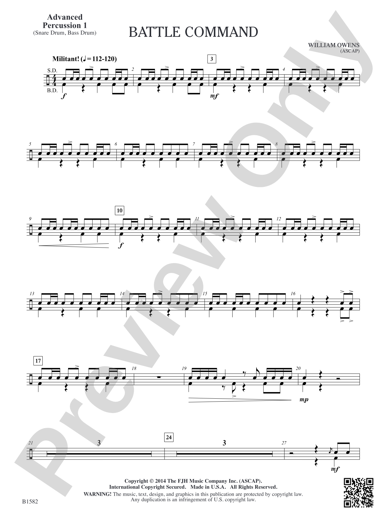 Battle Command: Adv. Percussion 1 (opt.)