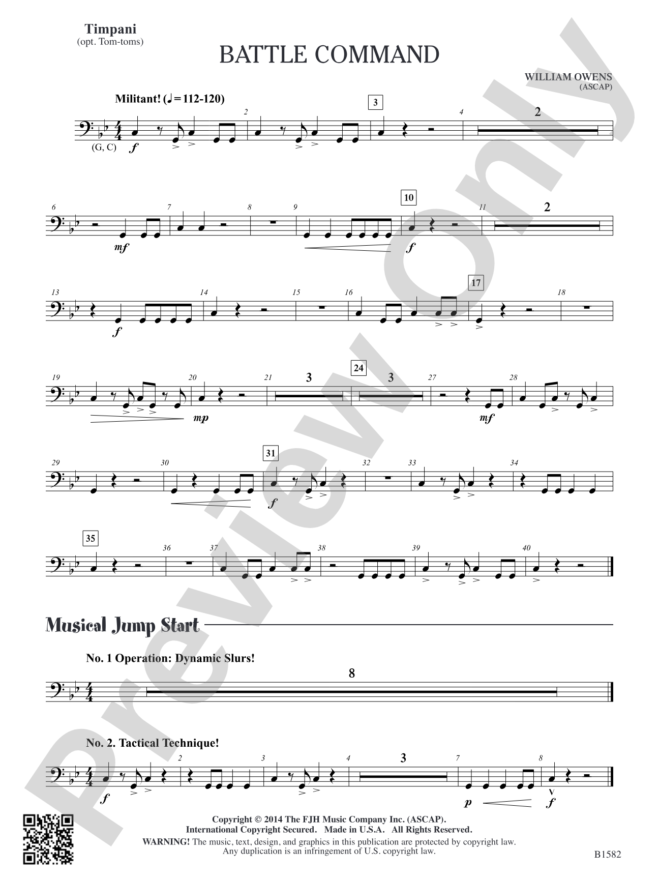 Battle Command: Timpani (opt. Tom-toms)