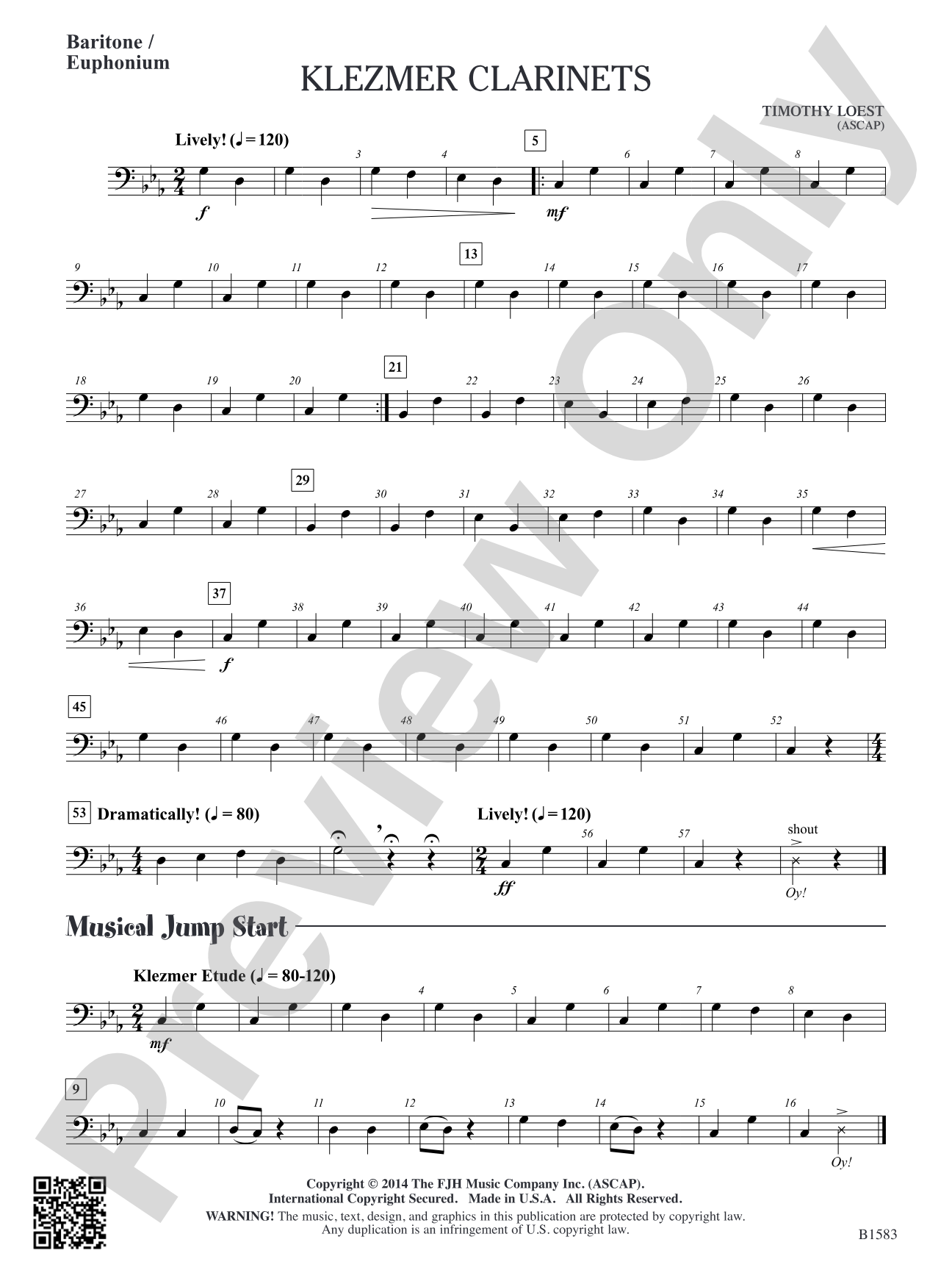 Klezmer Clarinets: Baritone/Euphonium
