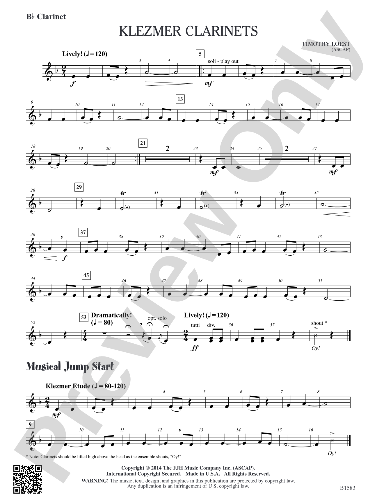 Klezmer Clarinets: B-flat Clarinet