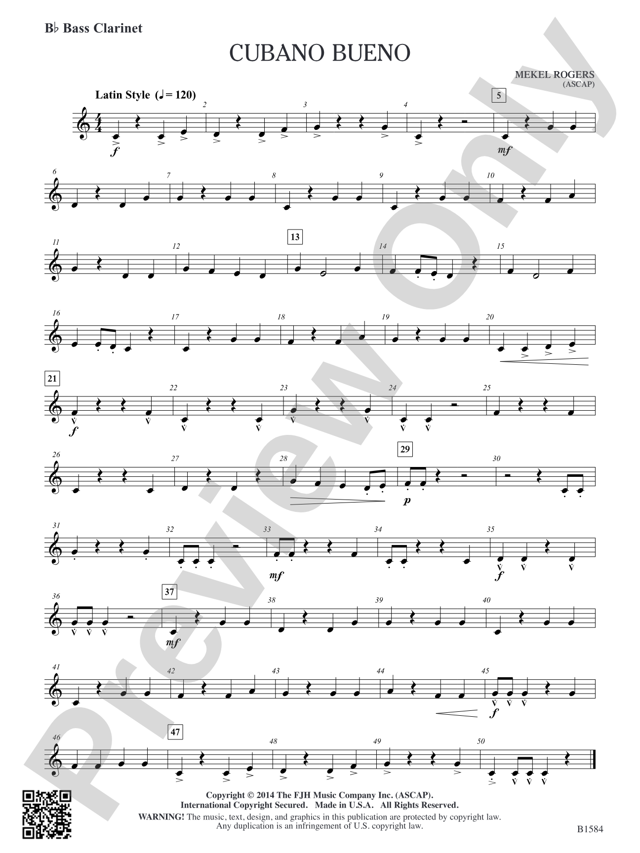 Cubano Bueno: B-flat Bass Clarinet