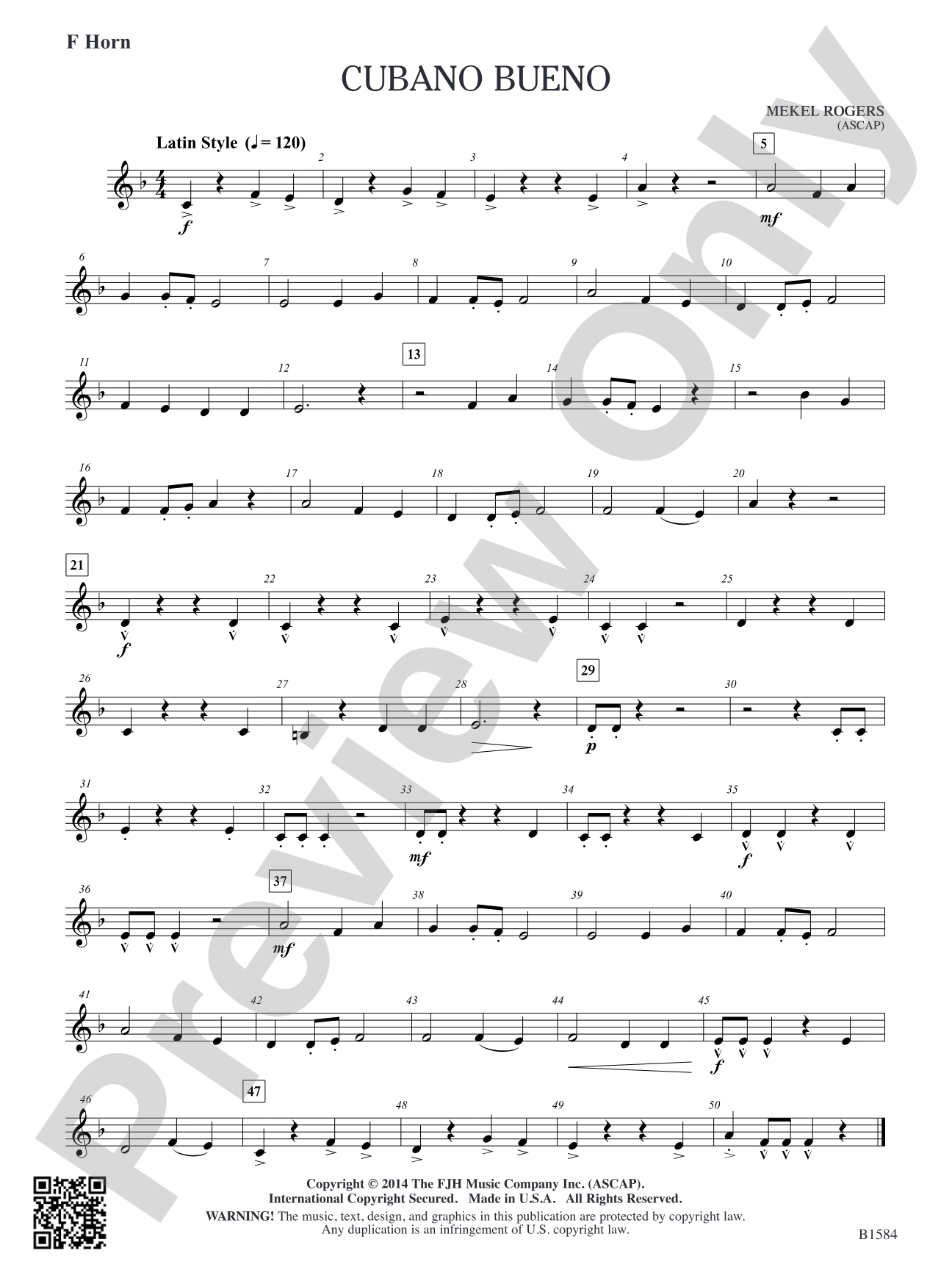 Cubano Bueno: F Horn