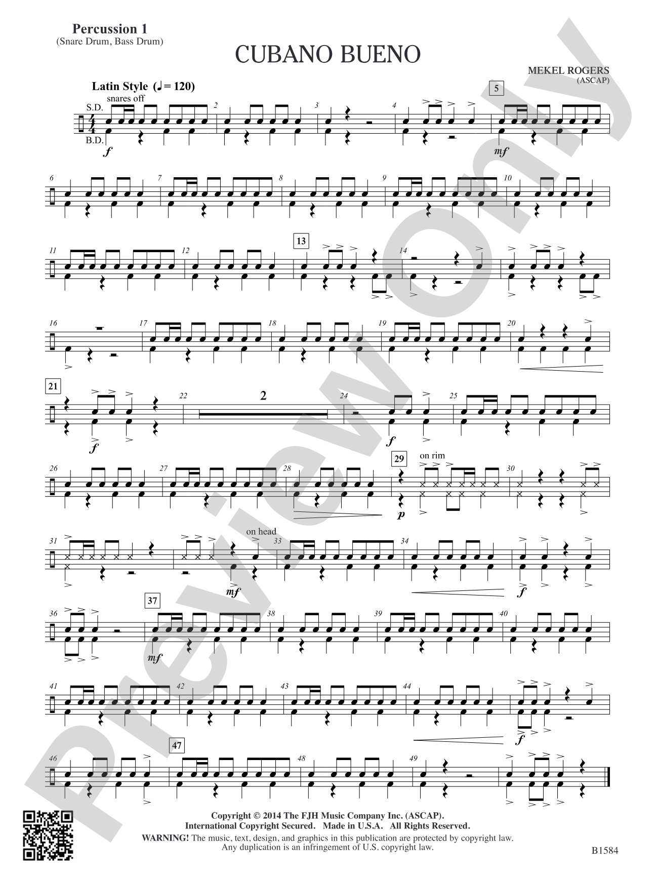 Cubano Bueno: Percussion 1