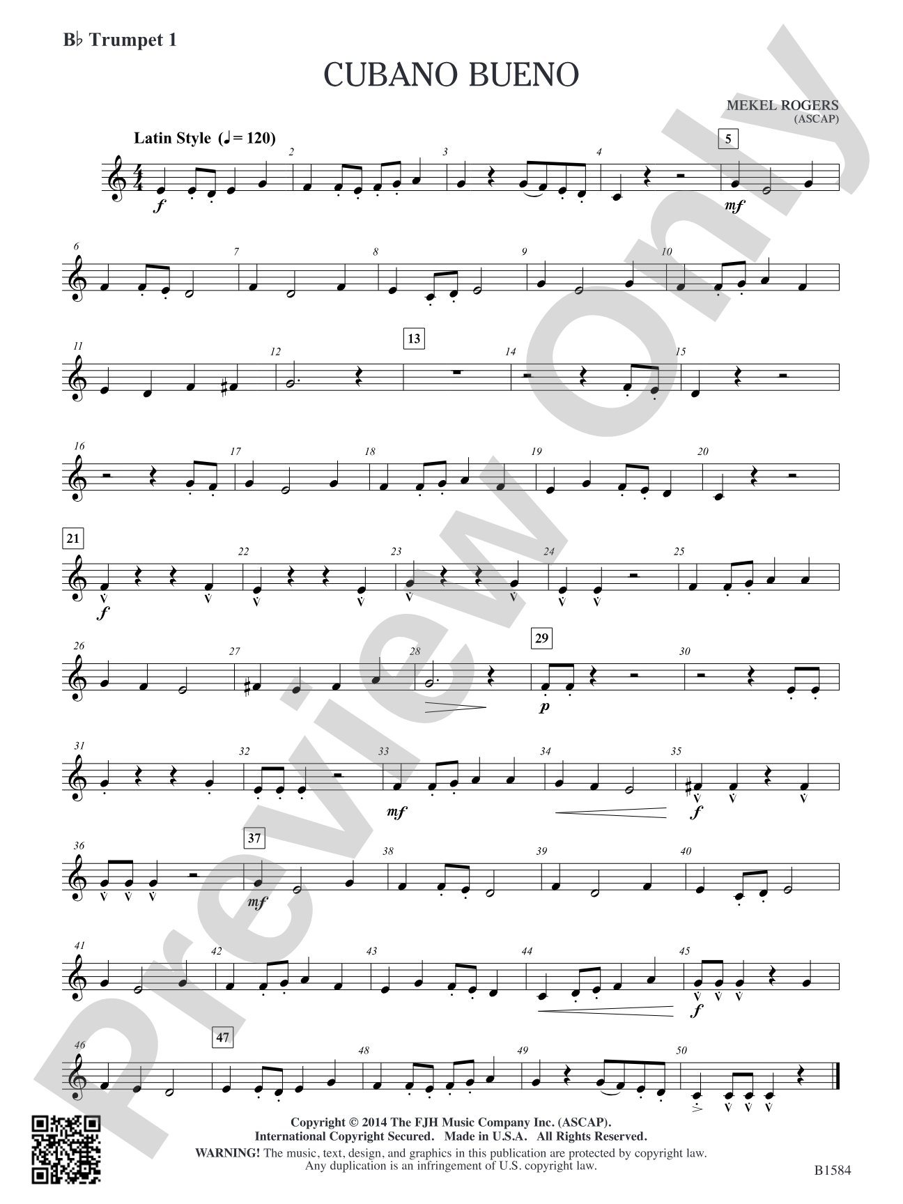 Cubano Bueno: B-flat Trumpet 1