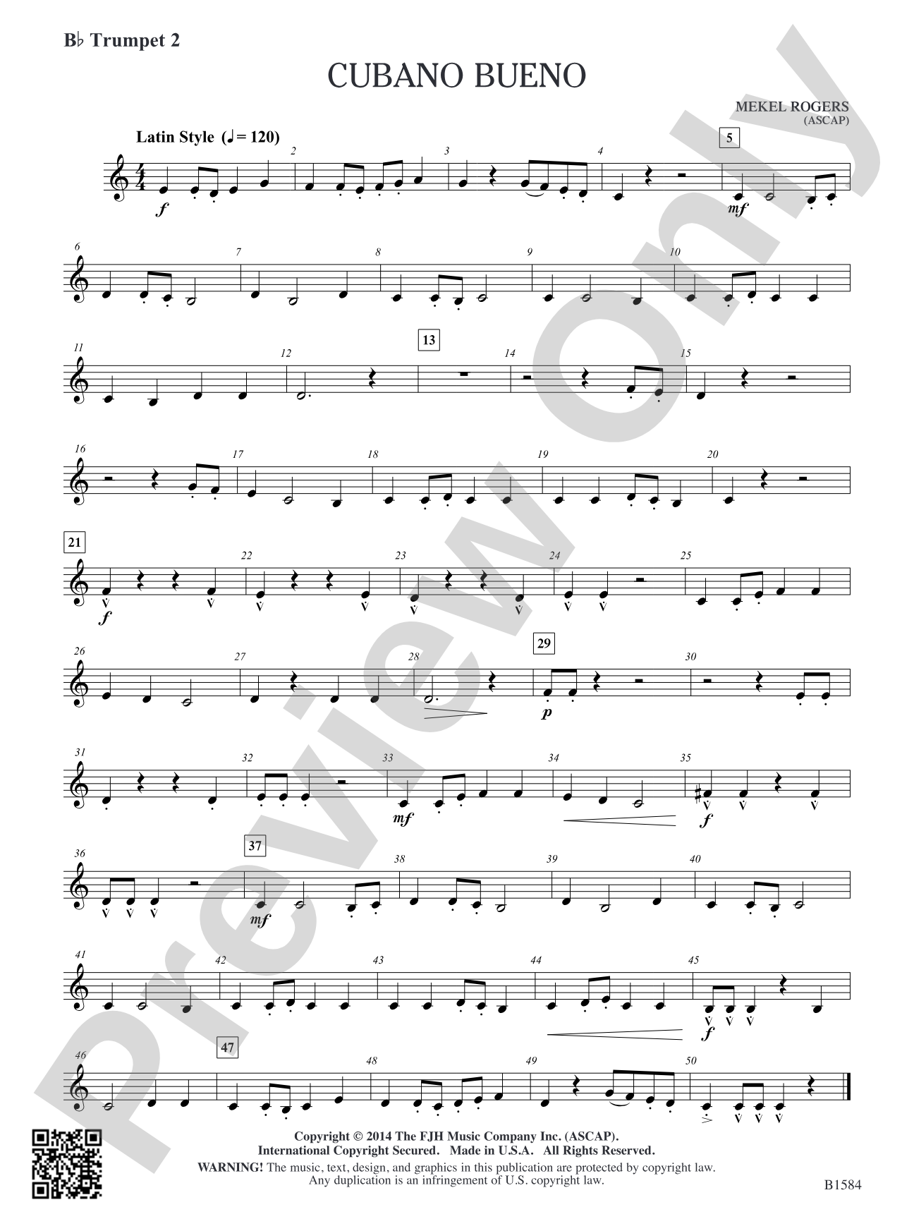 Cubano Bueno: B-flat Trumpet 2