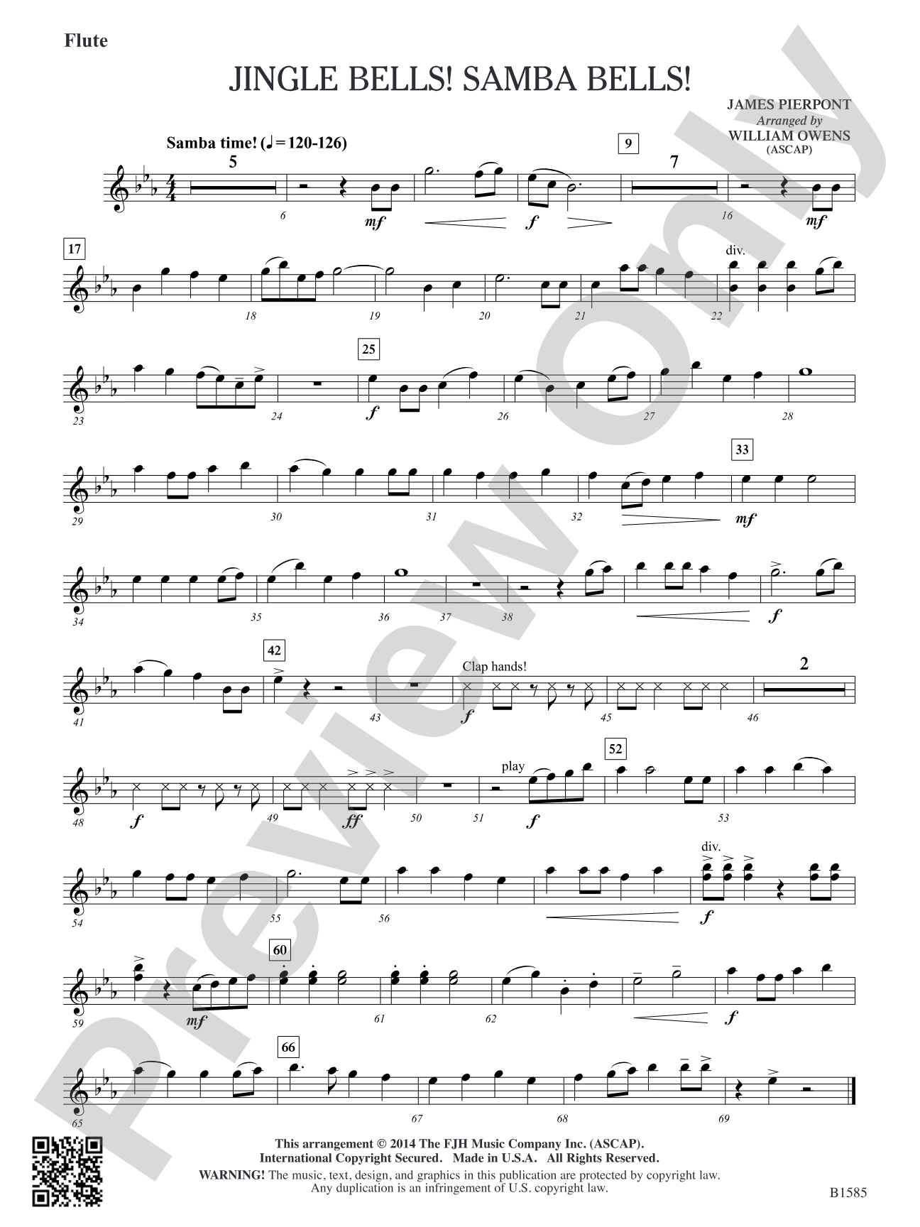 Jingle Bells! Samba Bells!: Flute