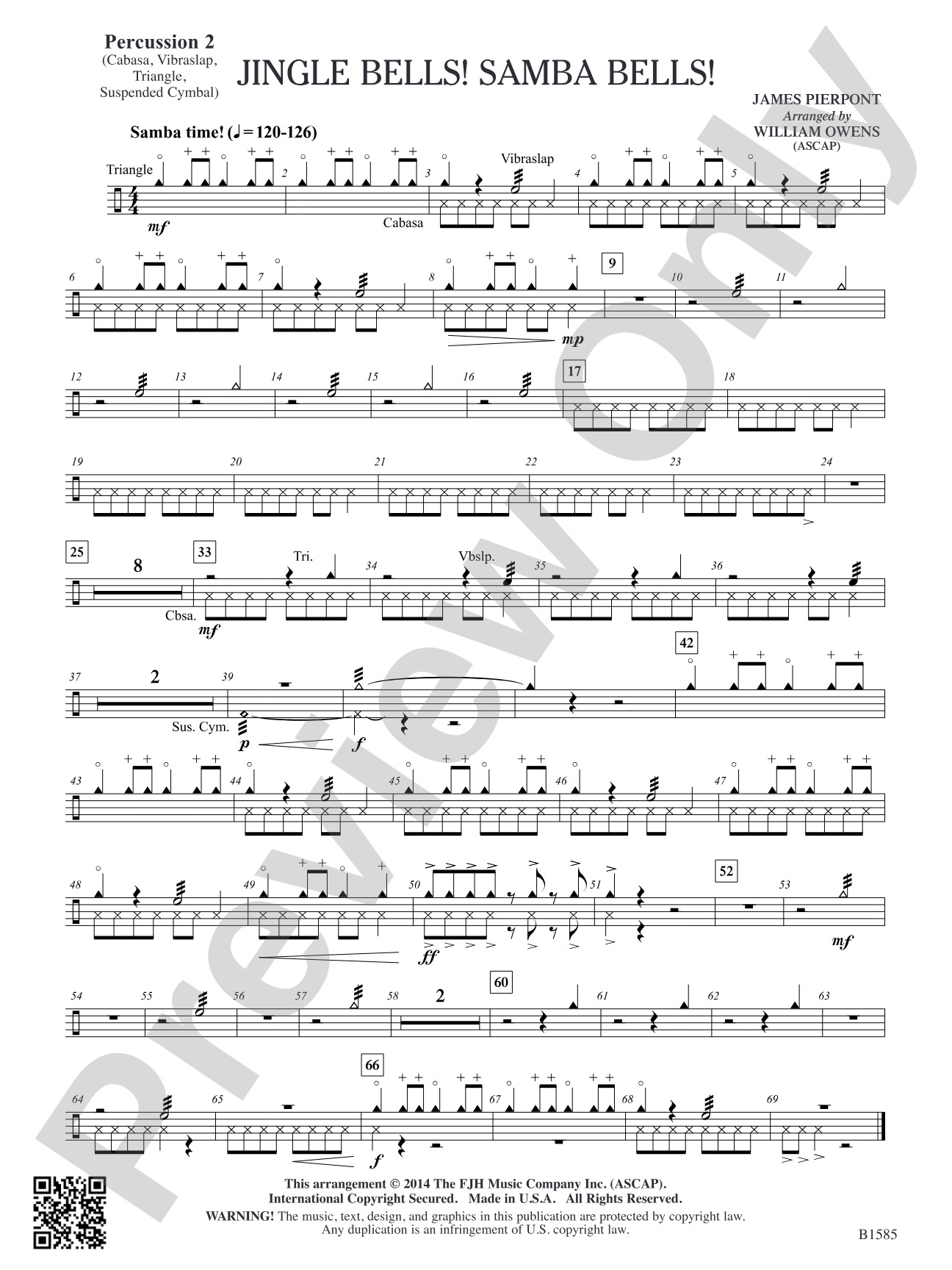 Jingle Bells! Samba Bells!: Percussion 2