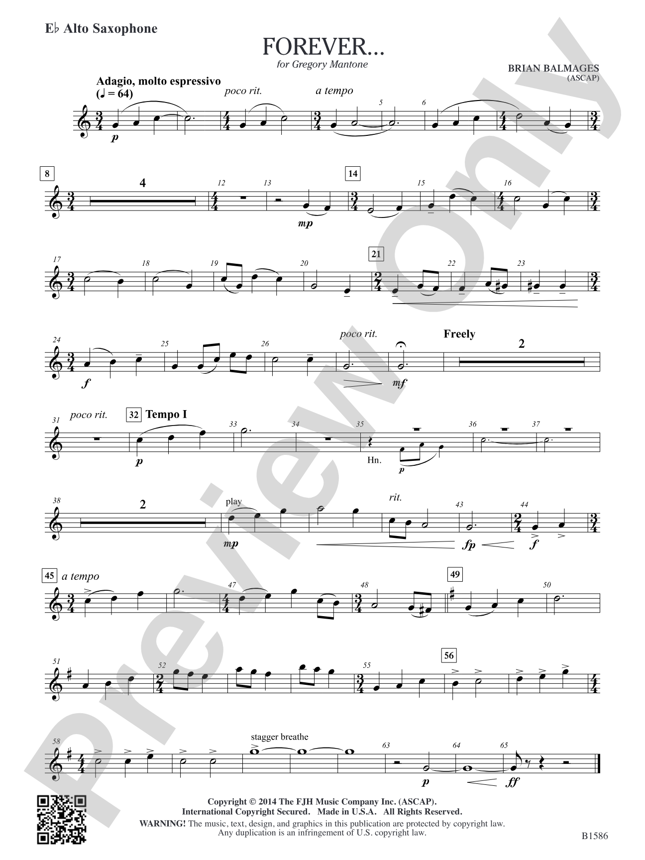 Forever...: E-flat Alto Saxophone