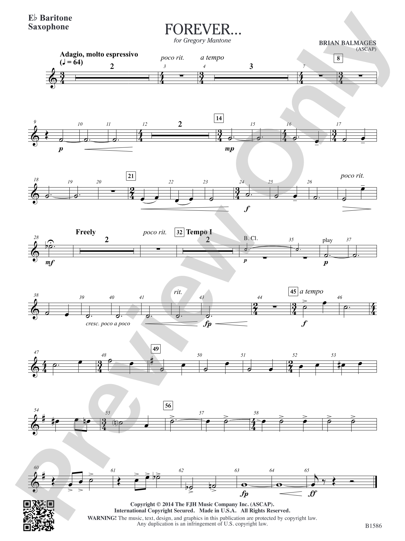 Forever...: E-flat Baritone Saxophone