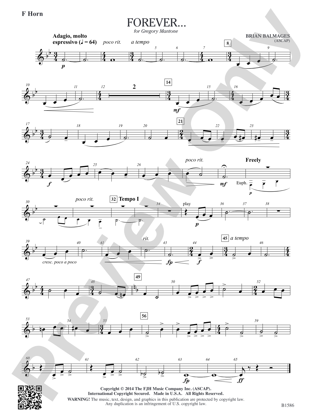 Forever...: F Horn