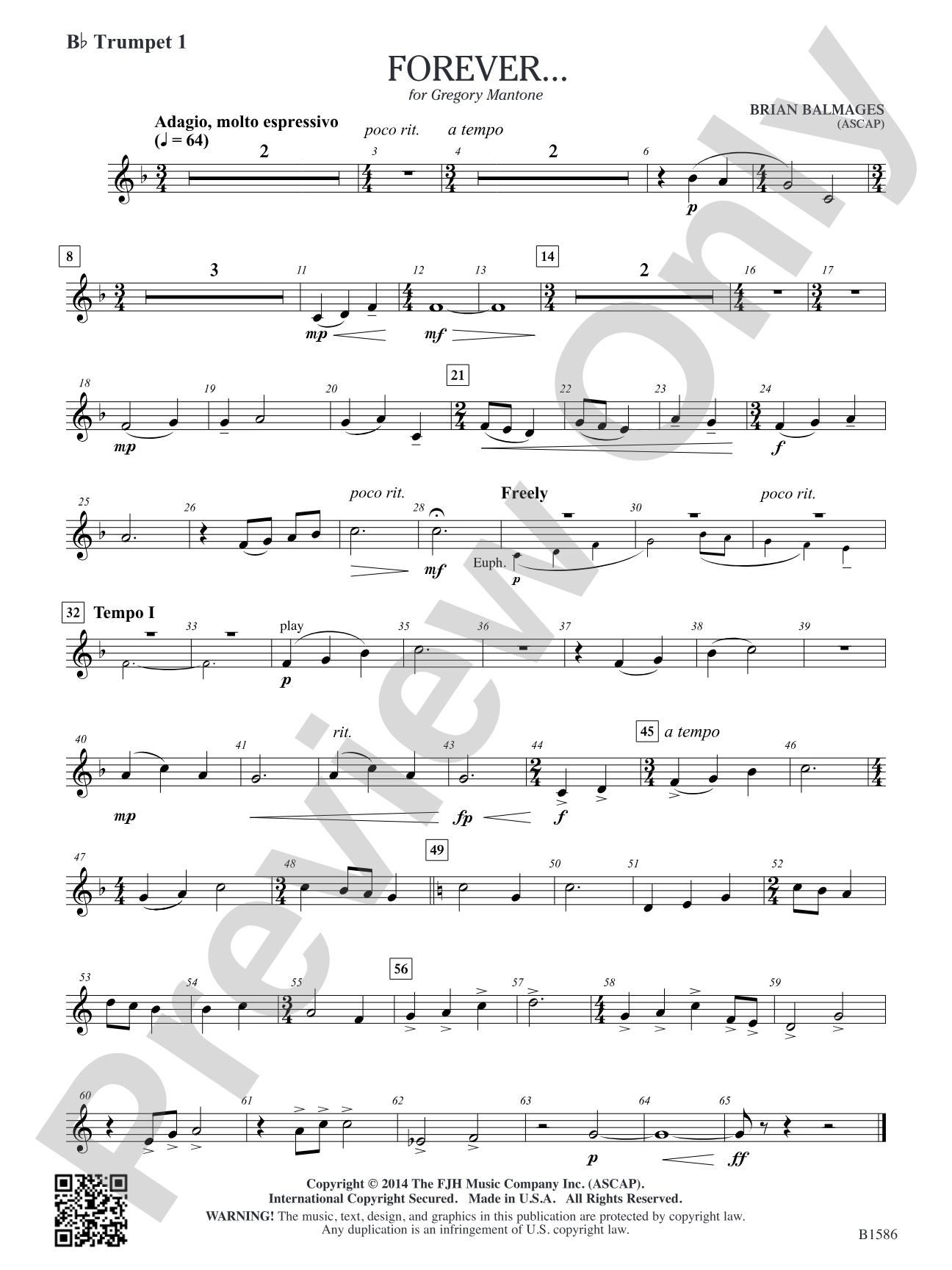 Forever...: B-flat Trumpet 1