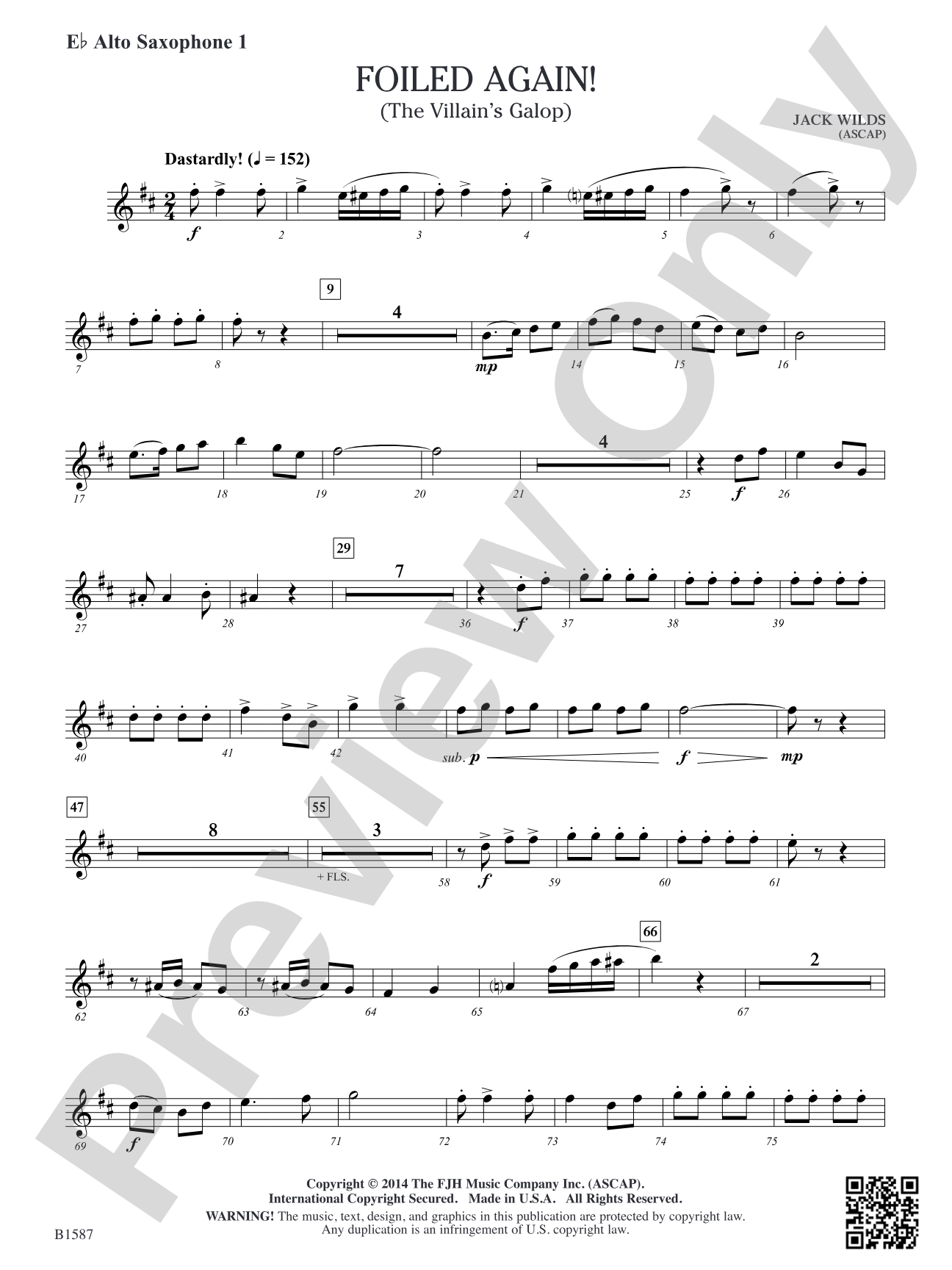 Foiled Again!: E-flat Alto Saxophone 1