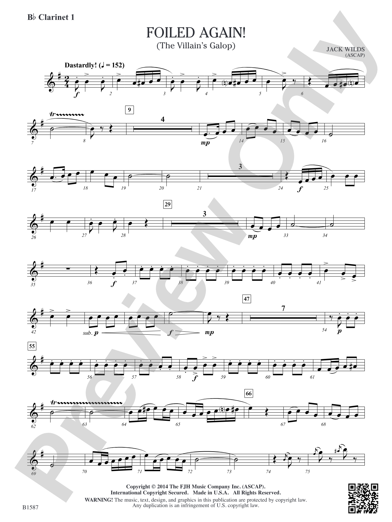 Foiled Again!: B-flat Clarinet 1