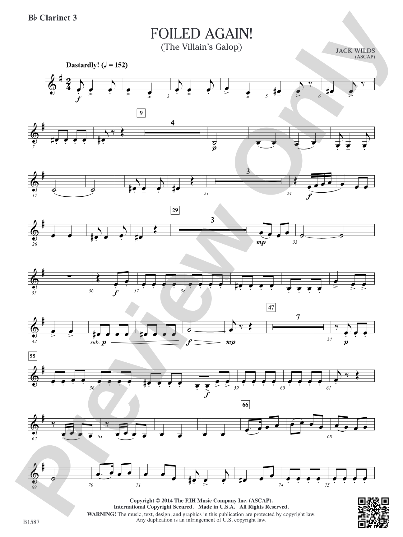 Foiled Again!: B-flat Clarinet 3