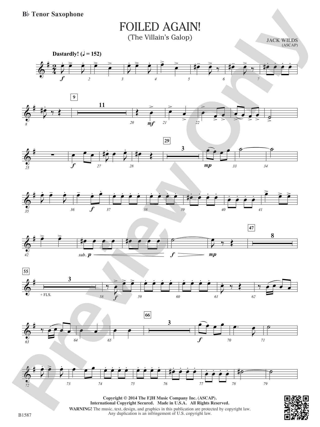 Foiled Again!: B-flat Tenor Saxophone