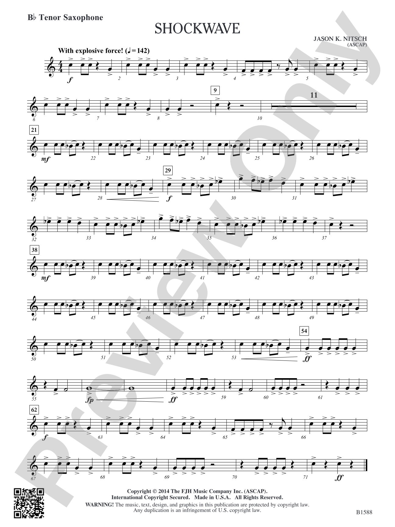 Shockwave: B-flat Tenor Saxophone
