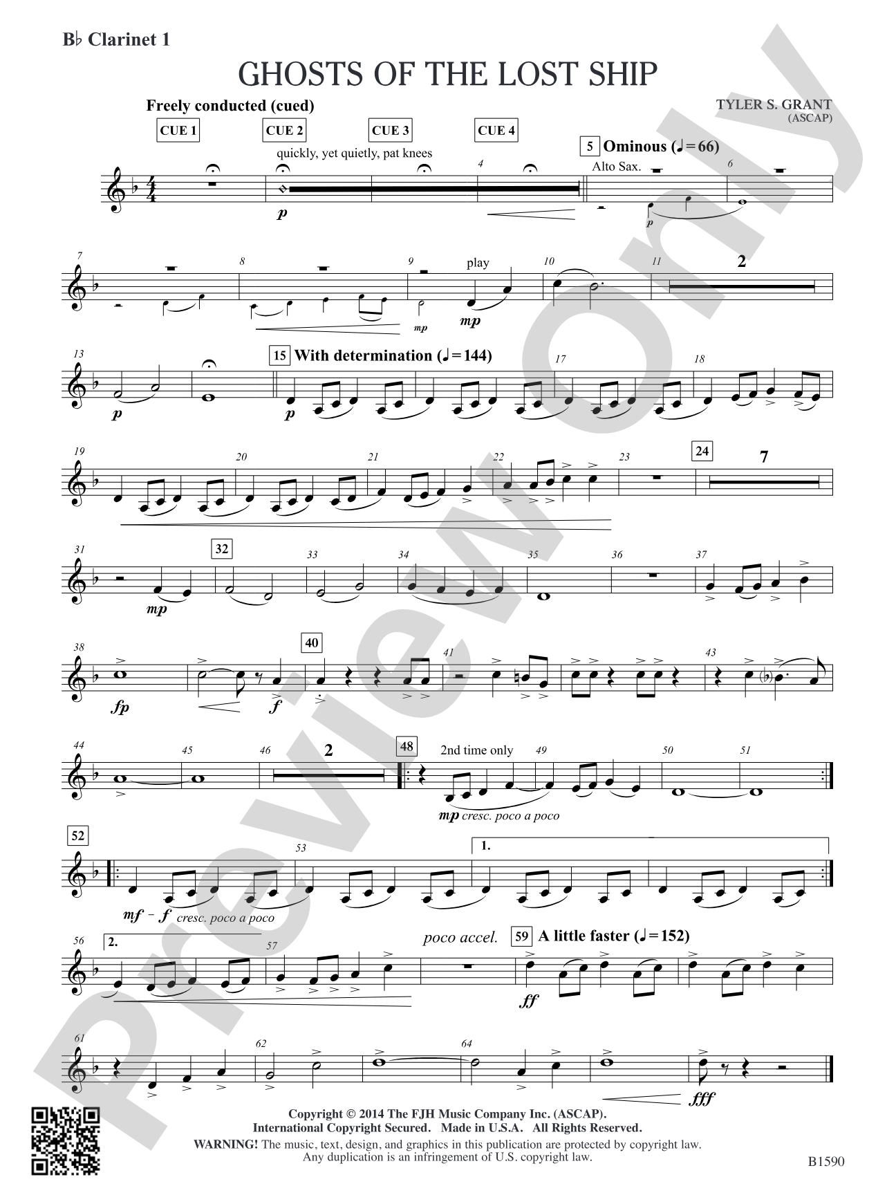 Ghosts of the Lost Ship: B-flat Clarinet 1