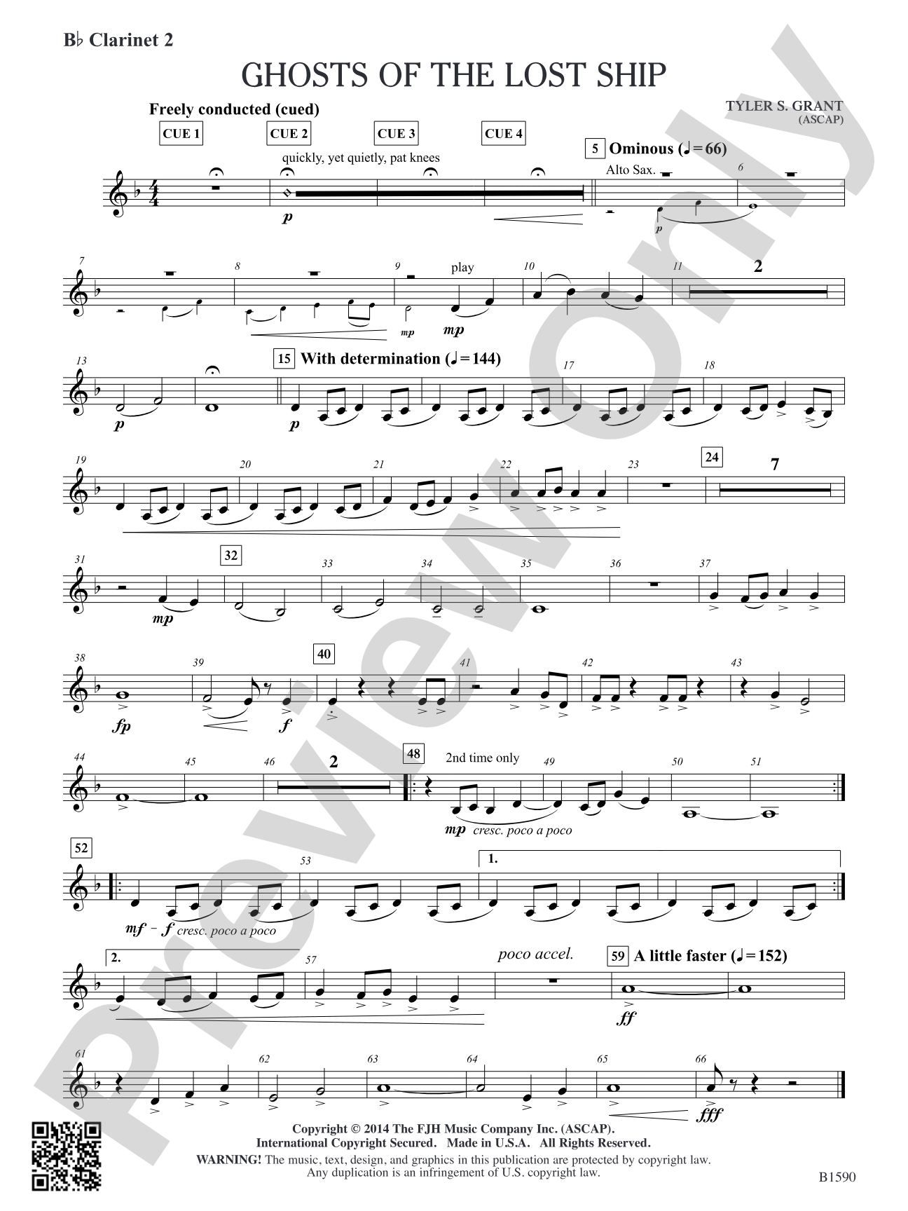 Ghosts of the Lost Ship: B-flat Clarinet 2