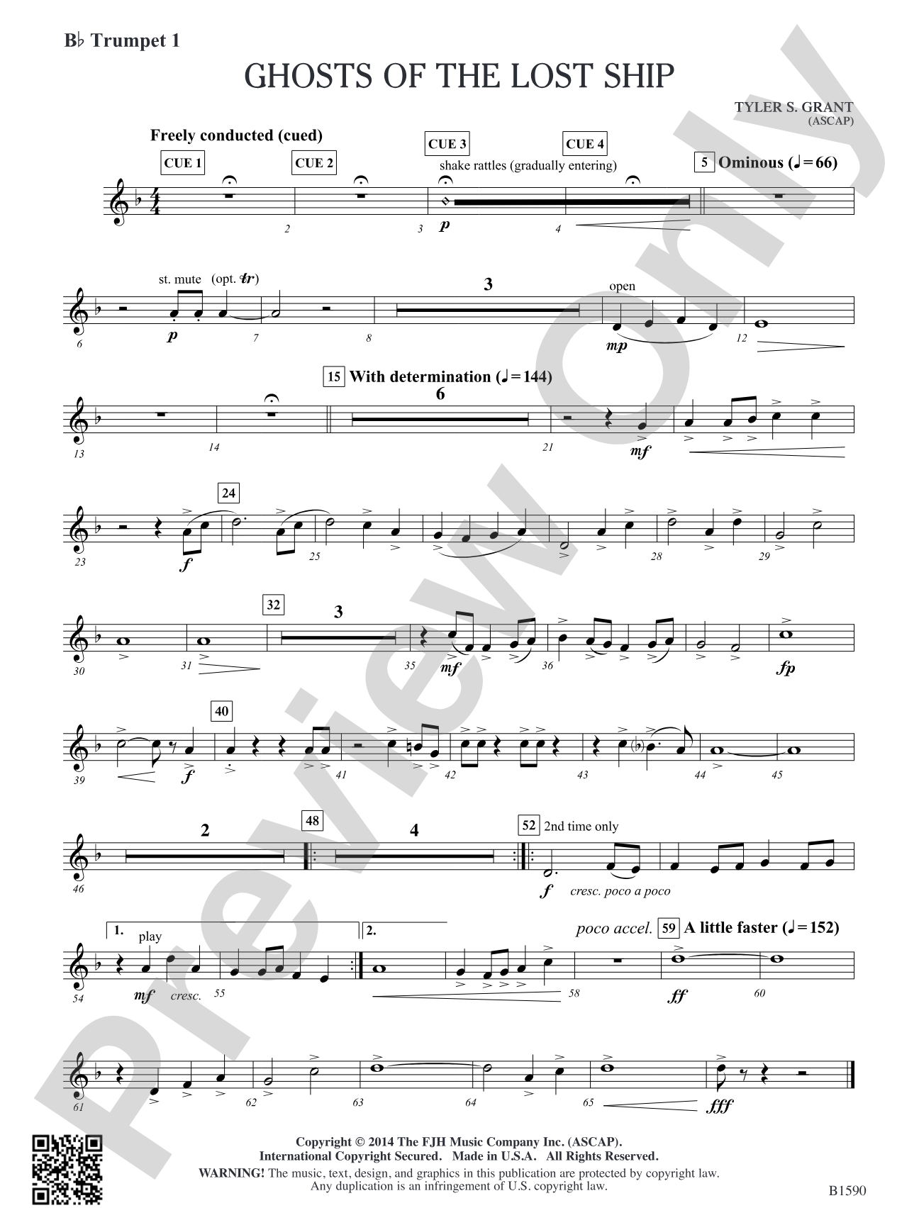Ghosts of the Lost Ship: B-flat Trumpet 1