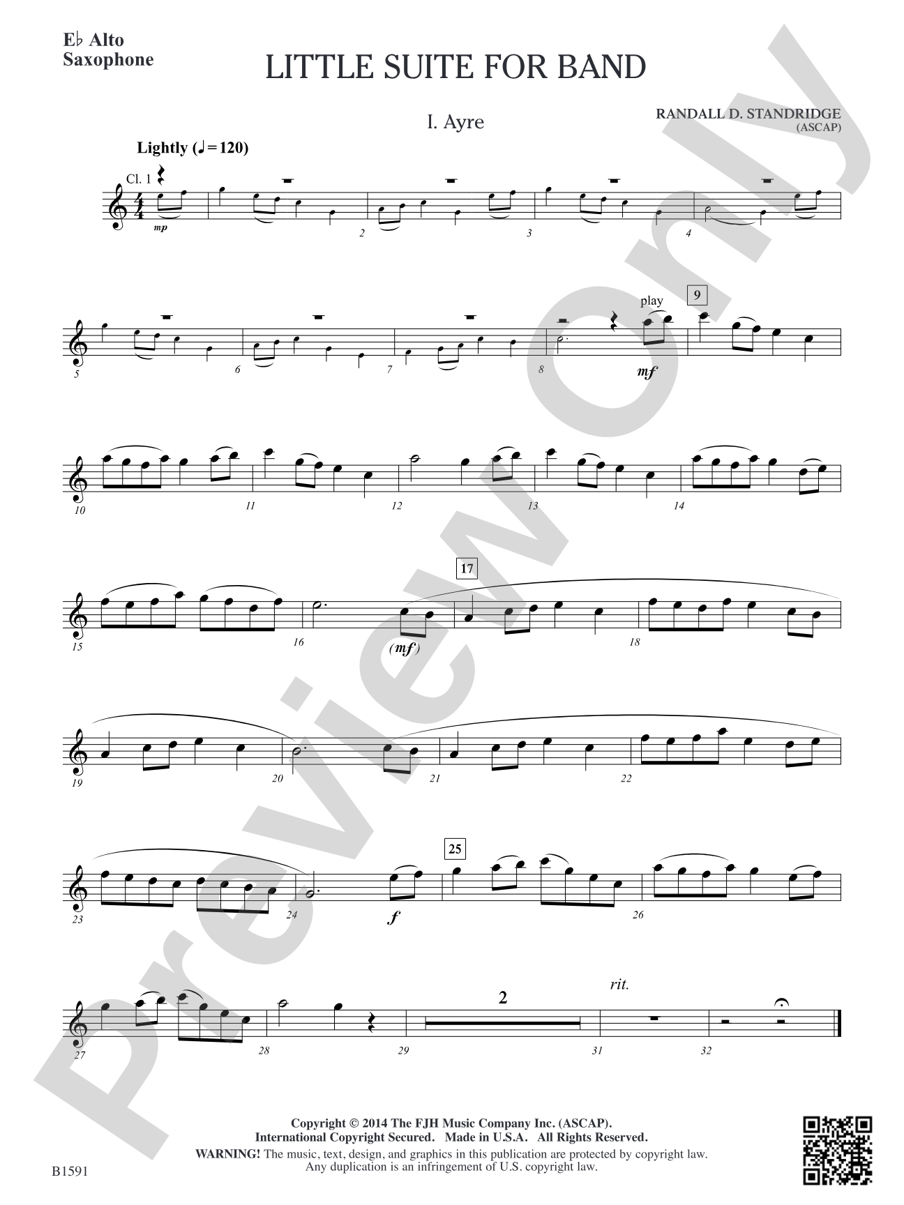 Little Suite for Band: E-flat Alto Saxophone