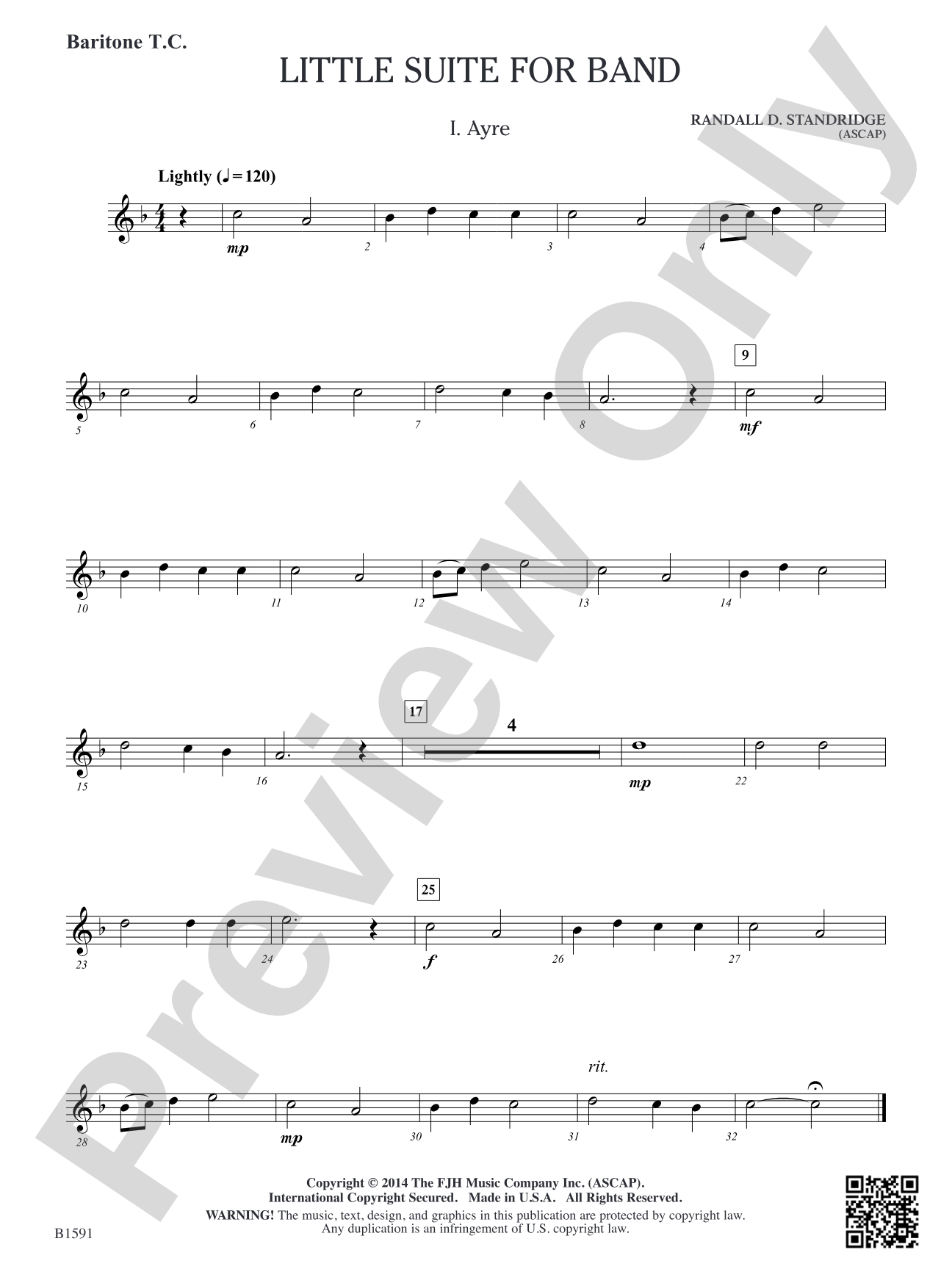 Little Suite for Band: Baritone T.C.