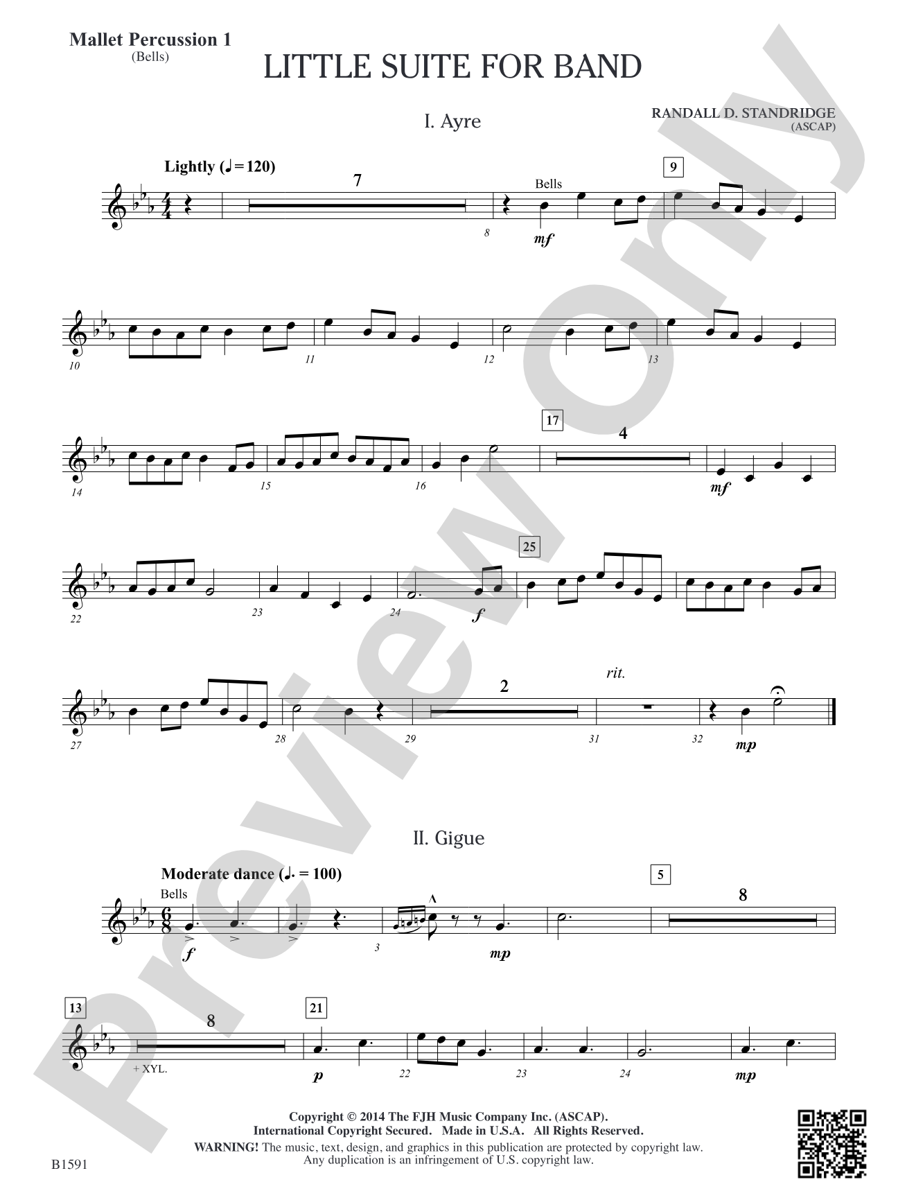 Little Suite for Band: Mallet Percussion 1