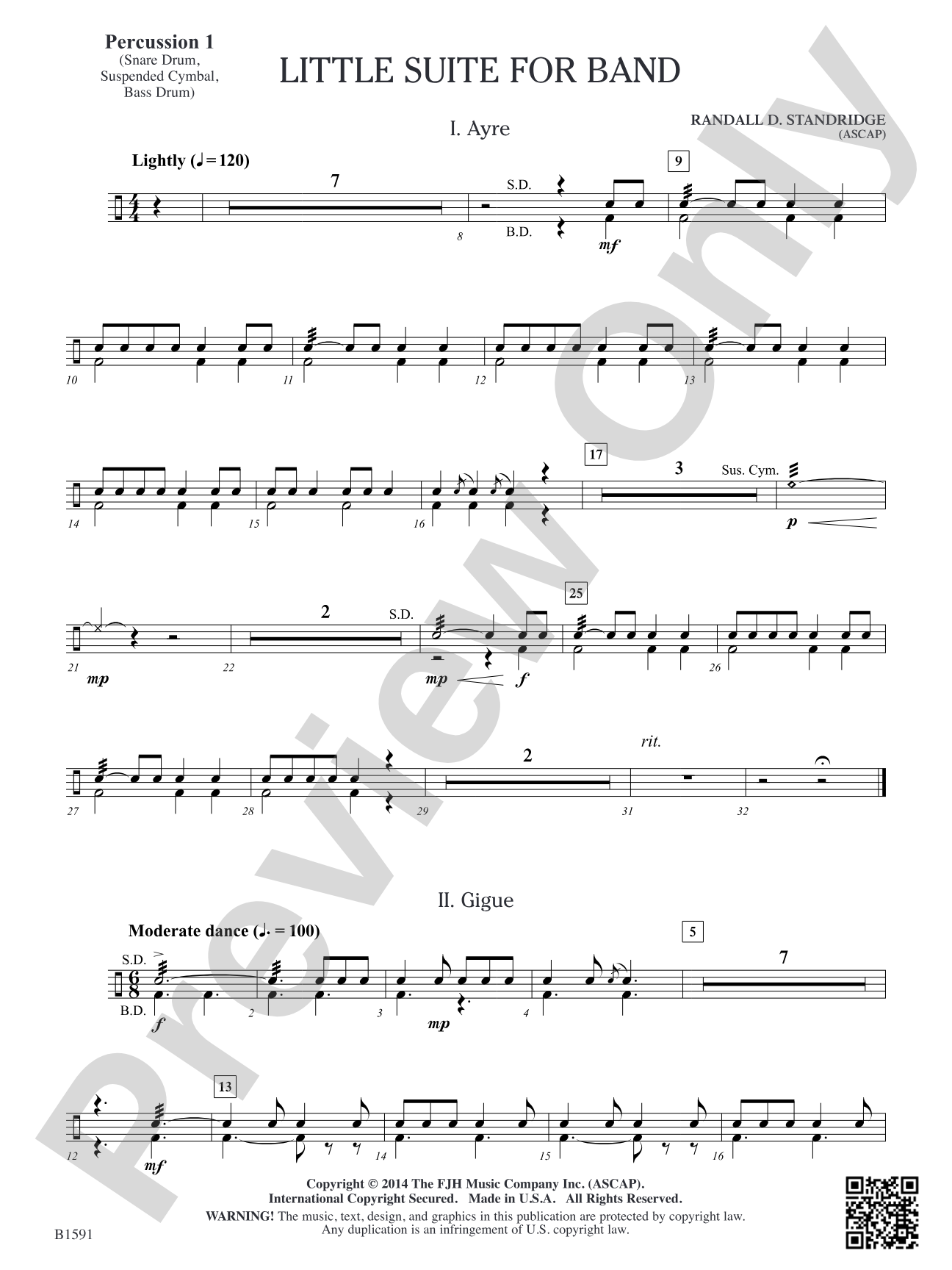 Little Suite for Band: Percussion 1