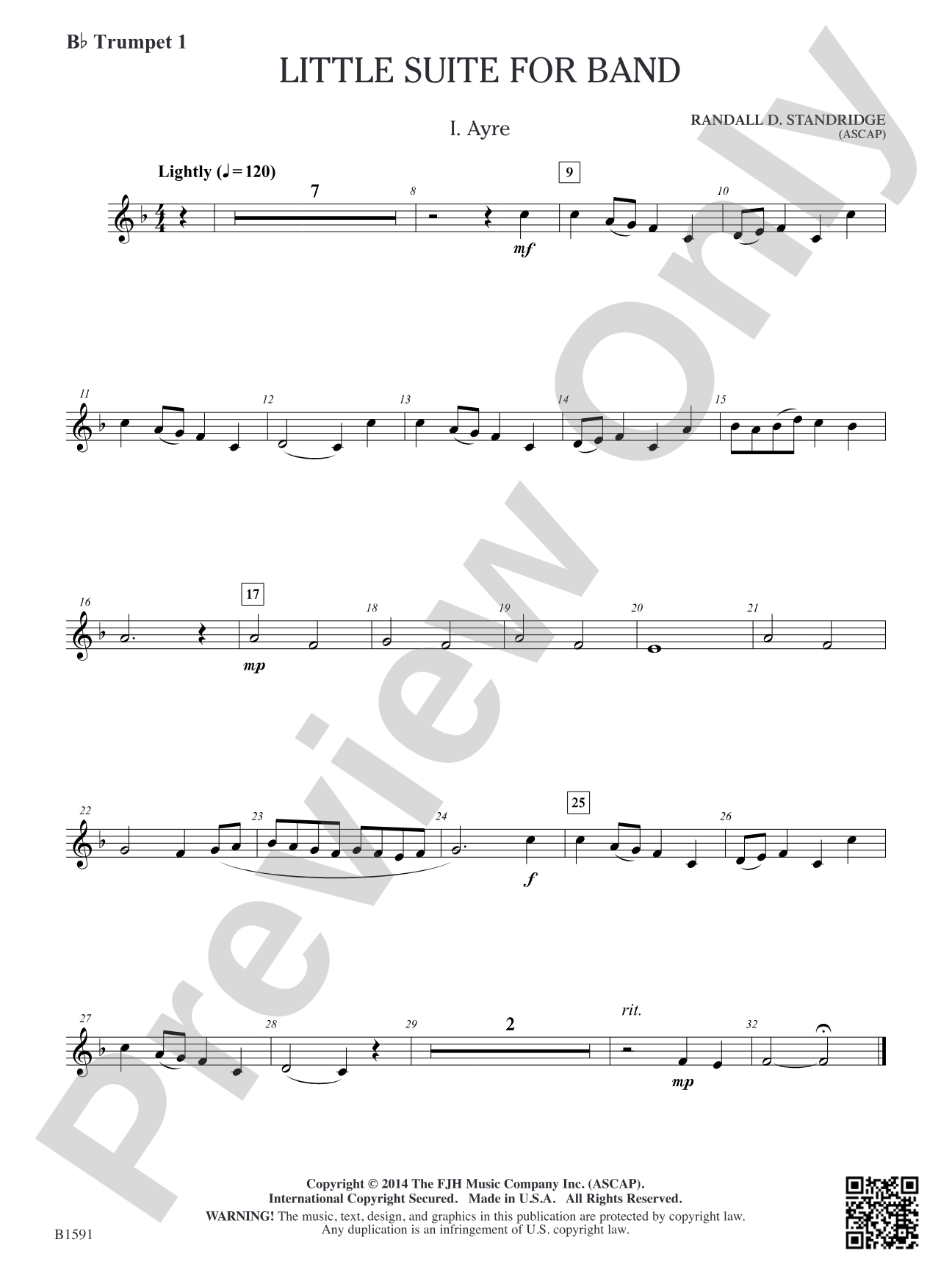 Little Suite for Band: B-flat Trumpet 1