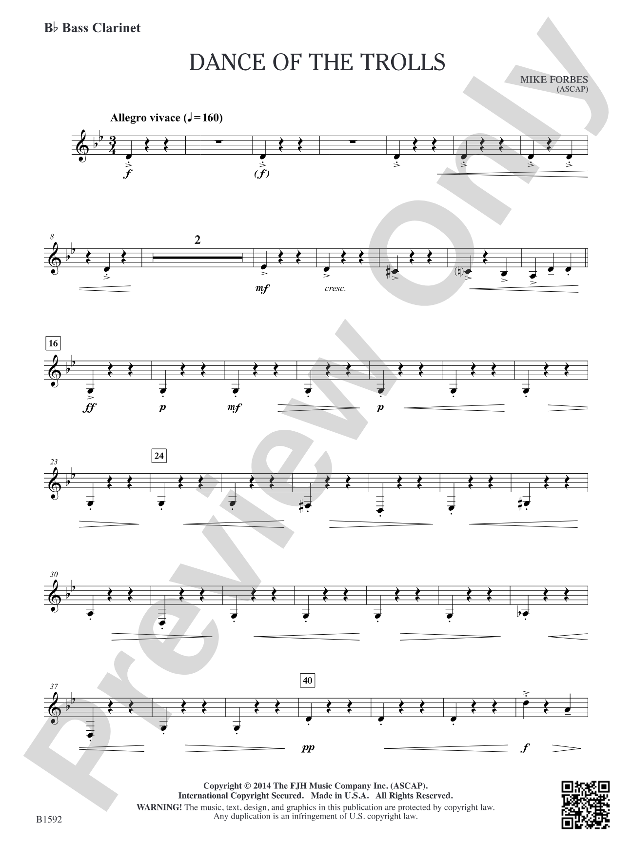 Dance of the Trolls: B-flat Bass Clarinet
