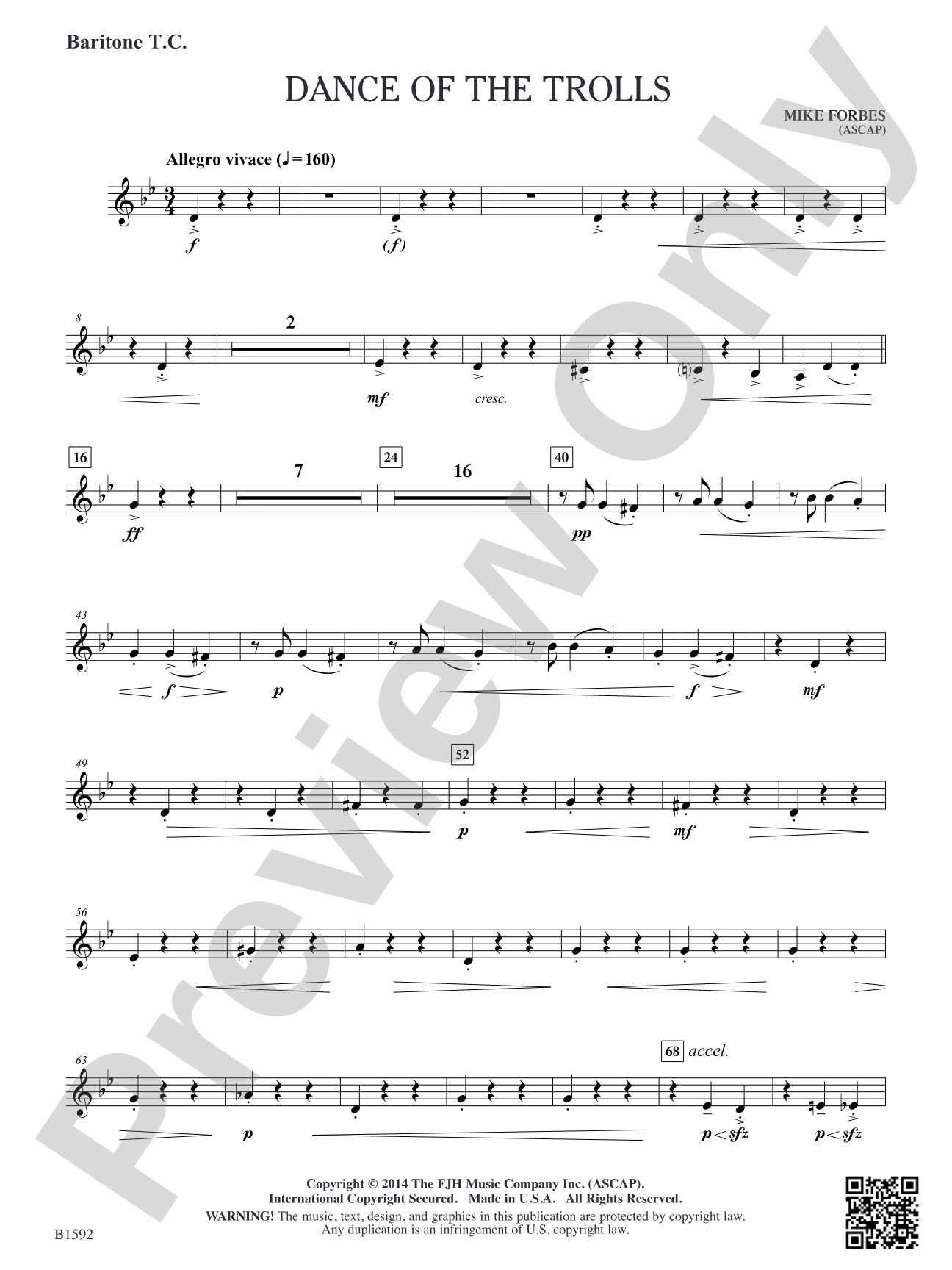 Dance of the Trolls: Baritone T.C.