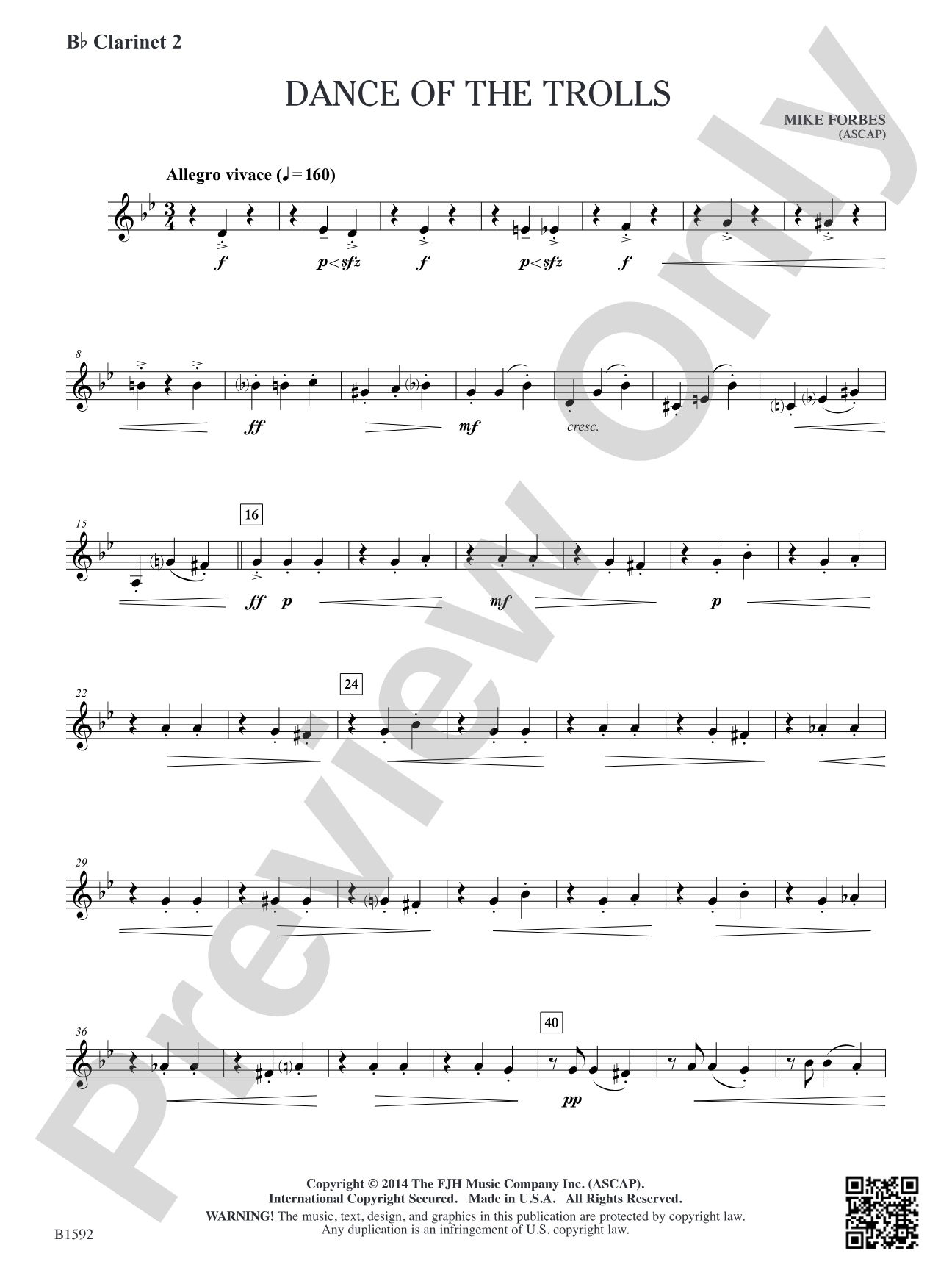 Dance of the Trolls: B-flat Clarinet 2