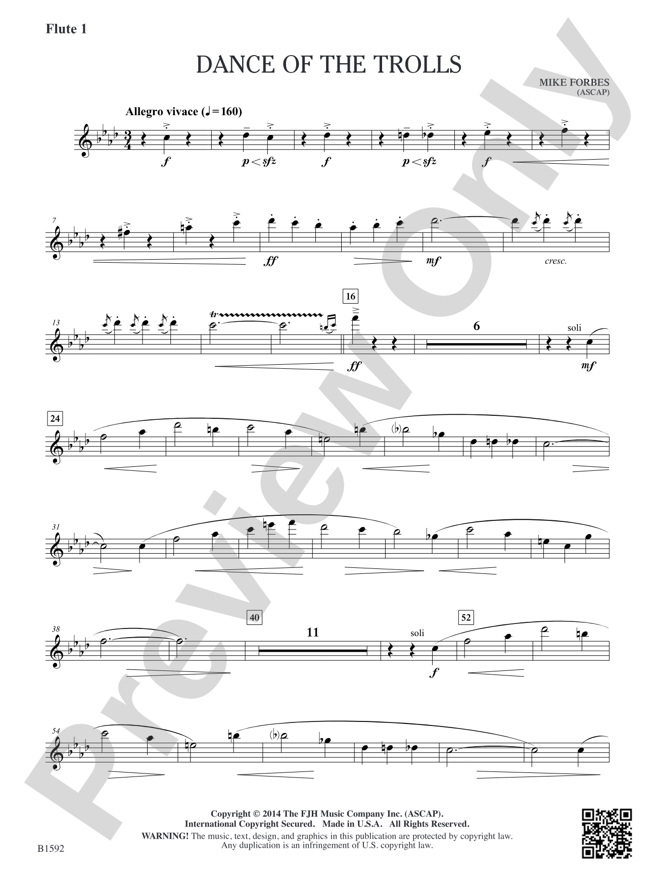 Dance of the Trolls: Flute 1