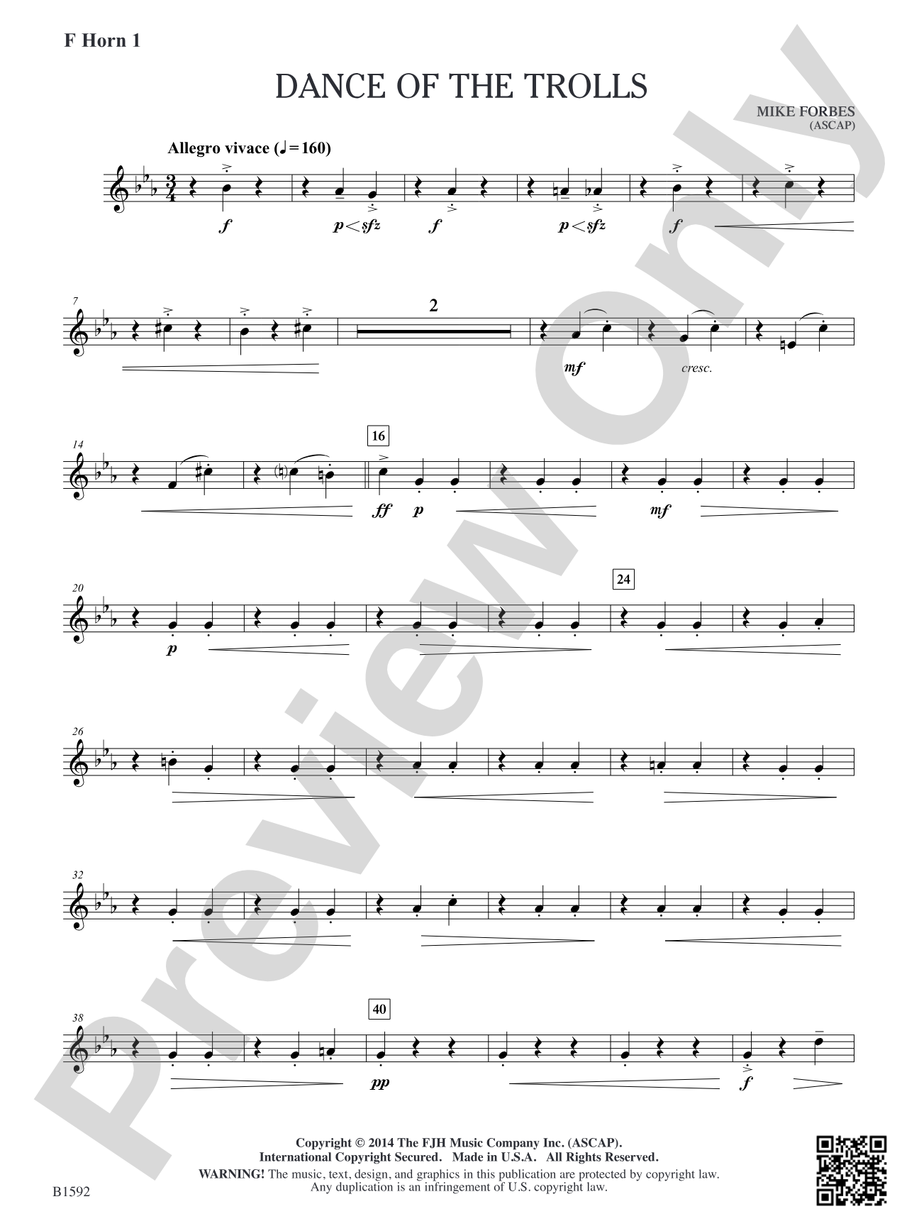 Dance of the Trolls: F Horn 1