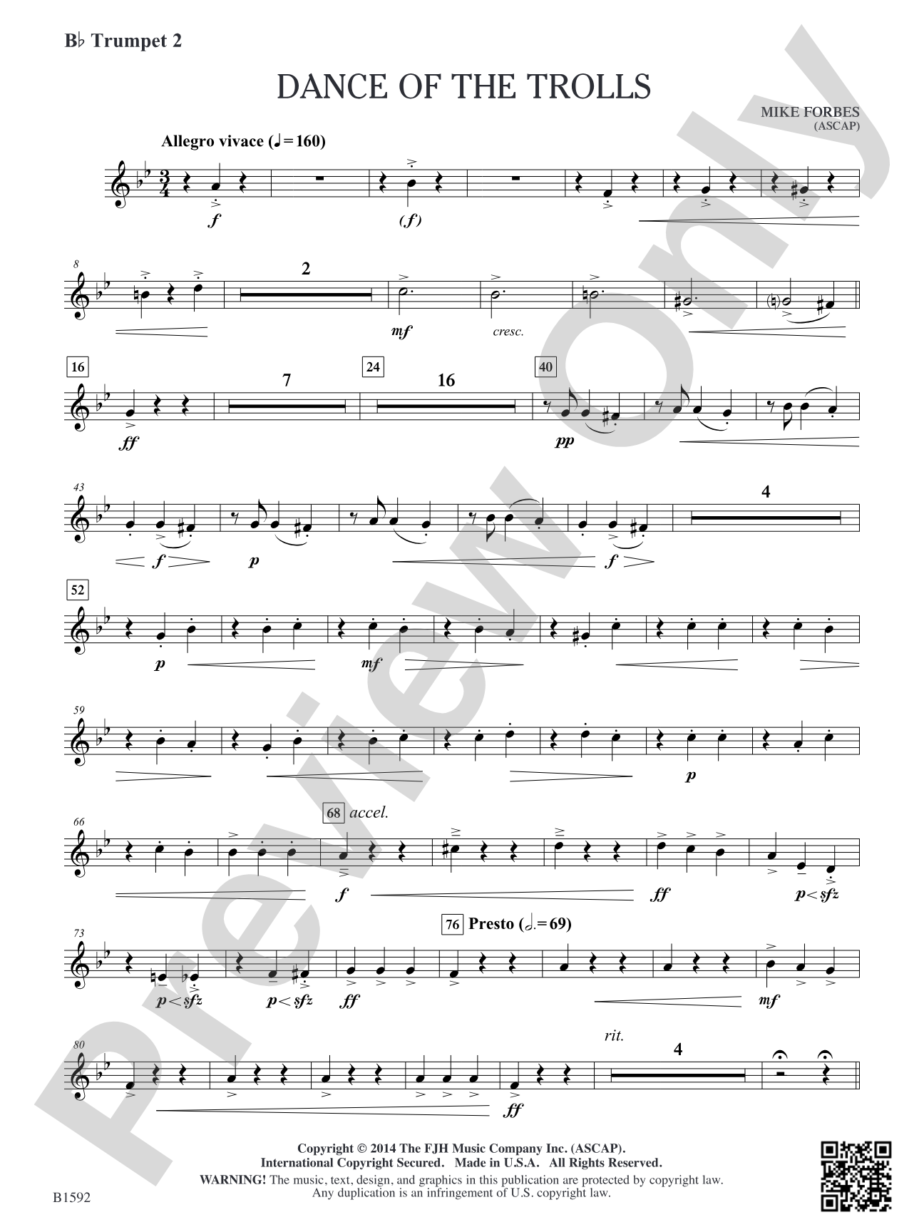 Dance of the Trolls: B-flat Trumpet 2