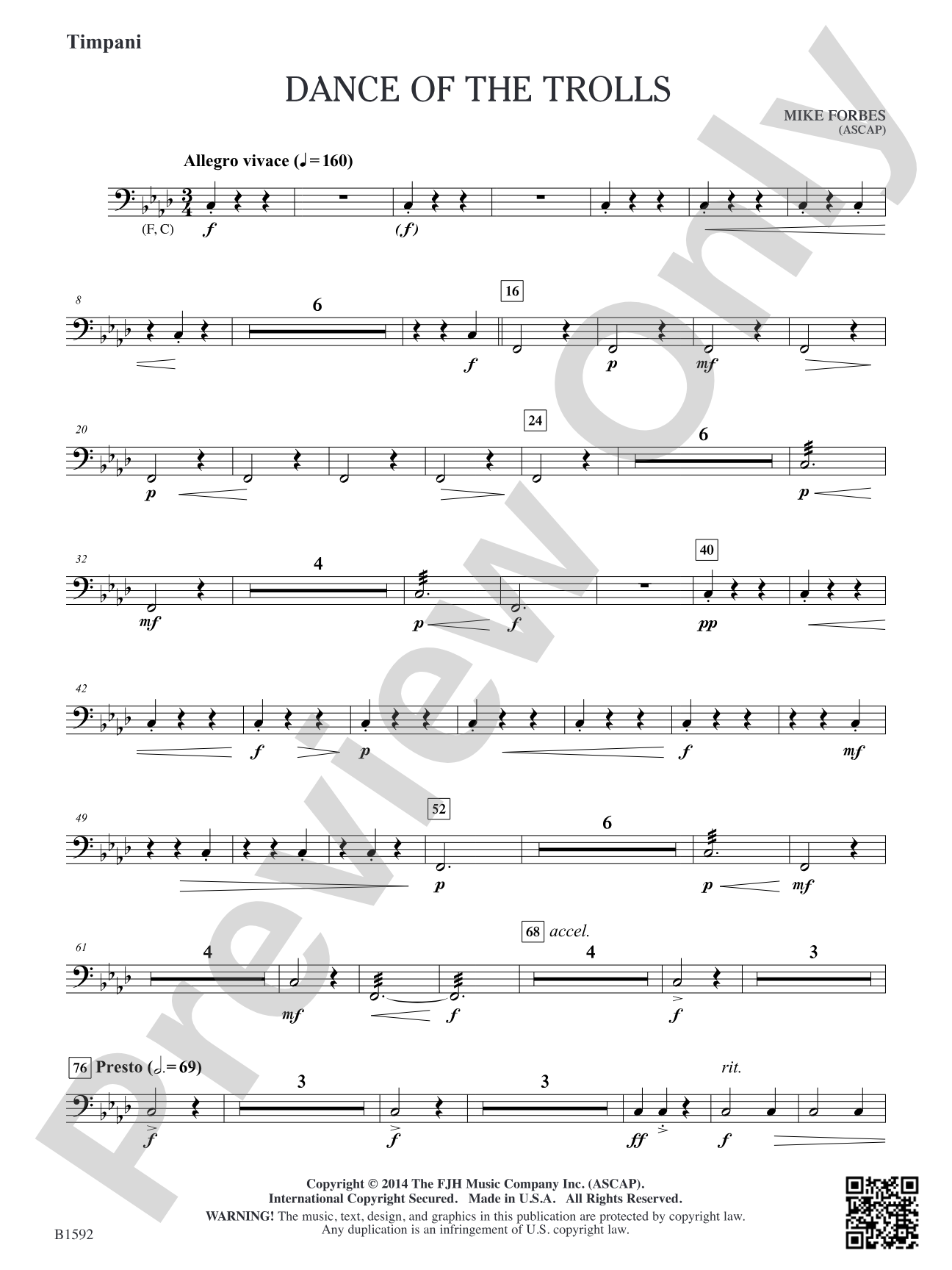 Dance of the Trolls: Timpani