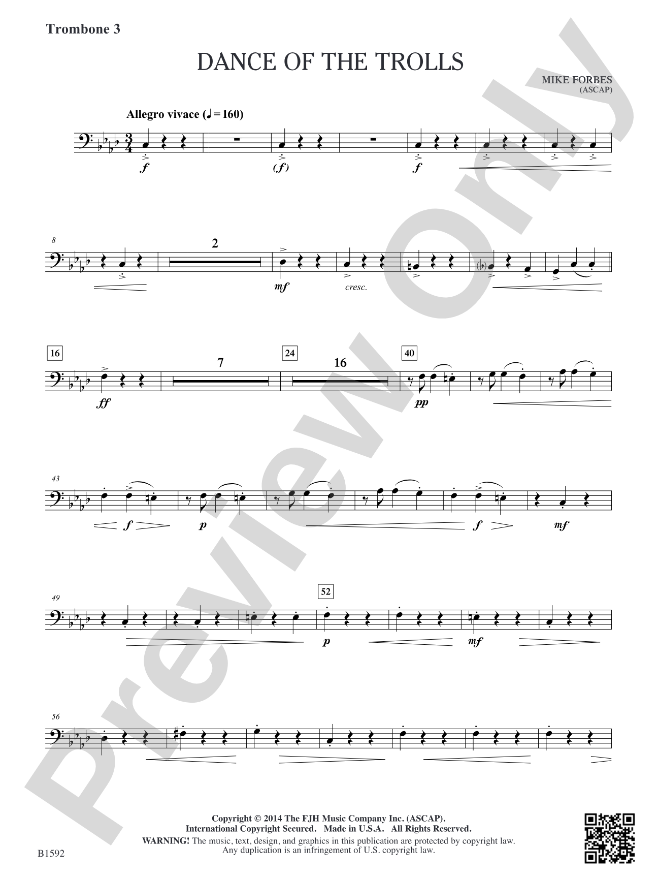 Dance of the Trolls: Trombone 3