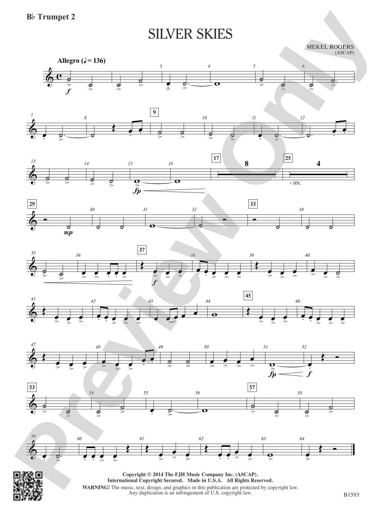 Silver Skies: B-flat Trumpet 2