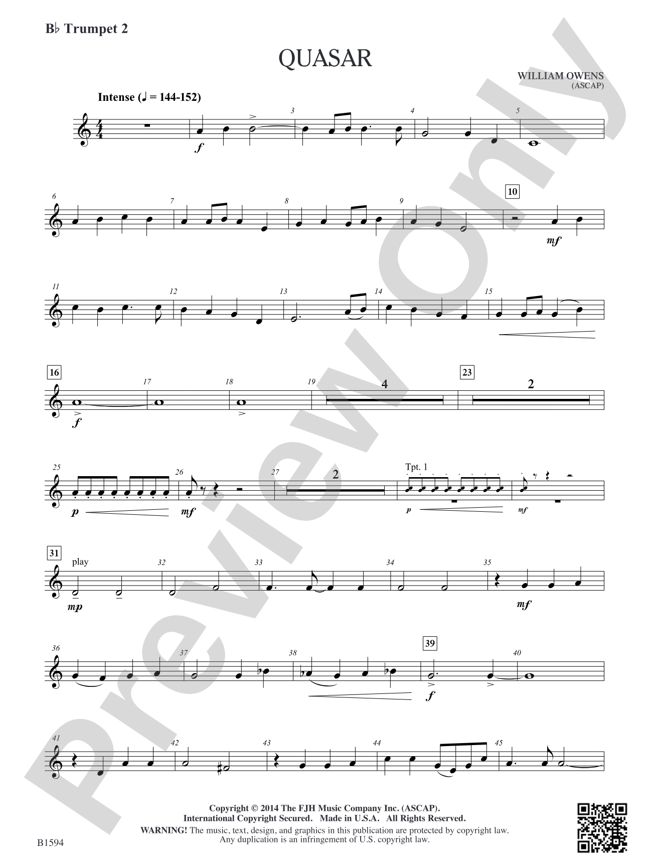 Quasar: B-flat Trumpet 2
