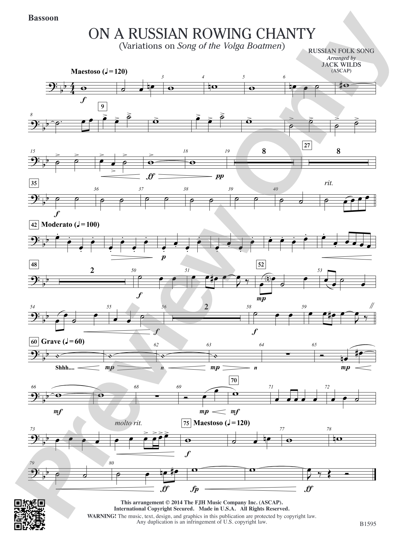 On a Russian Rowing Chanty: Bassoon