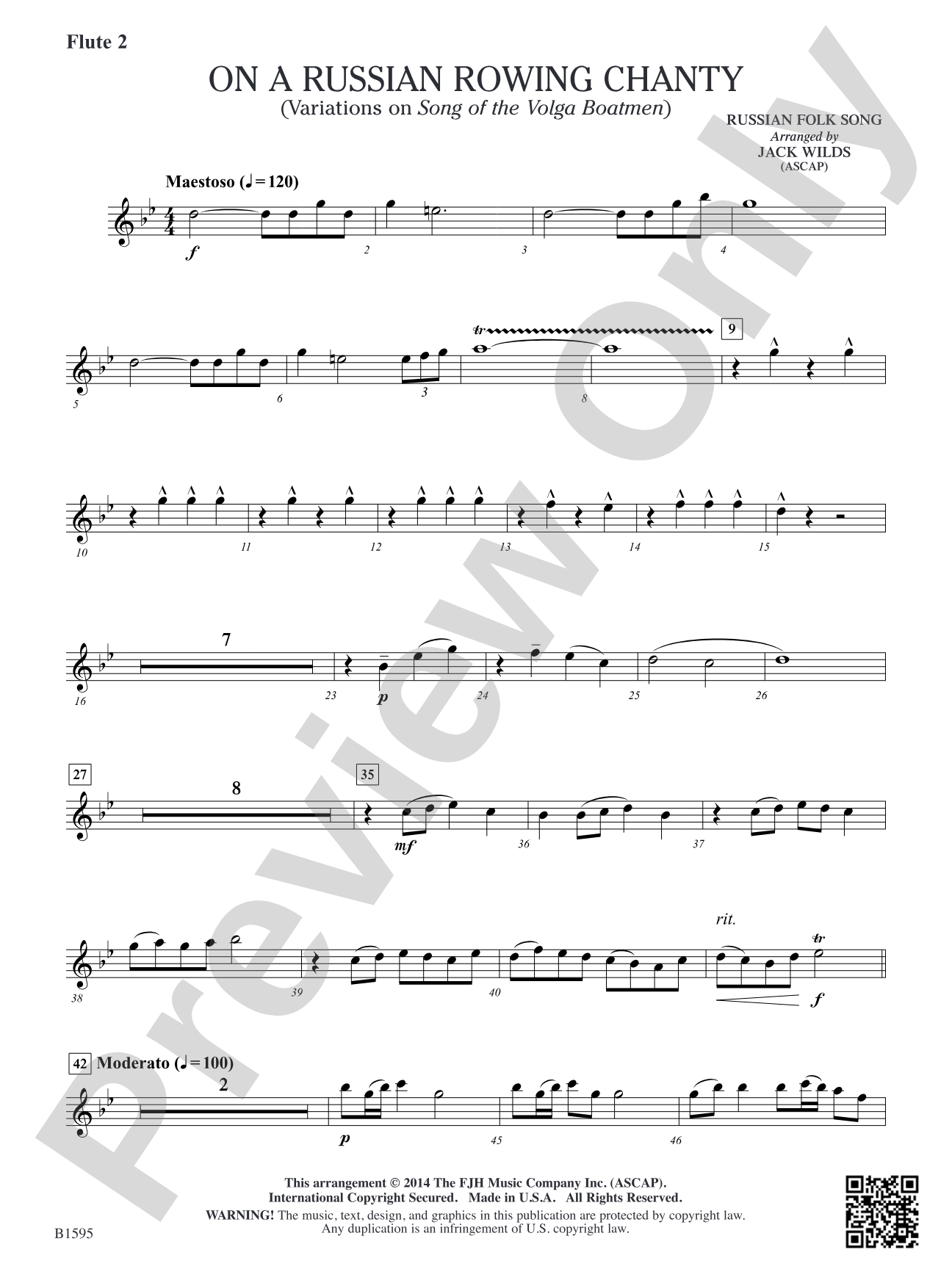 On a Russian Rowing Chanty: Flute 2