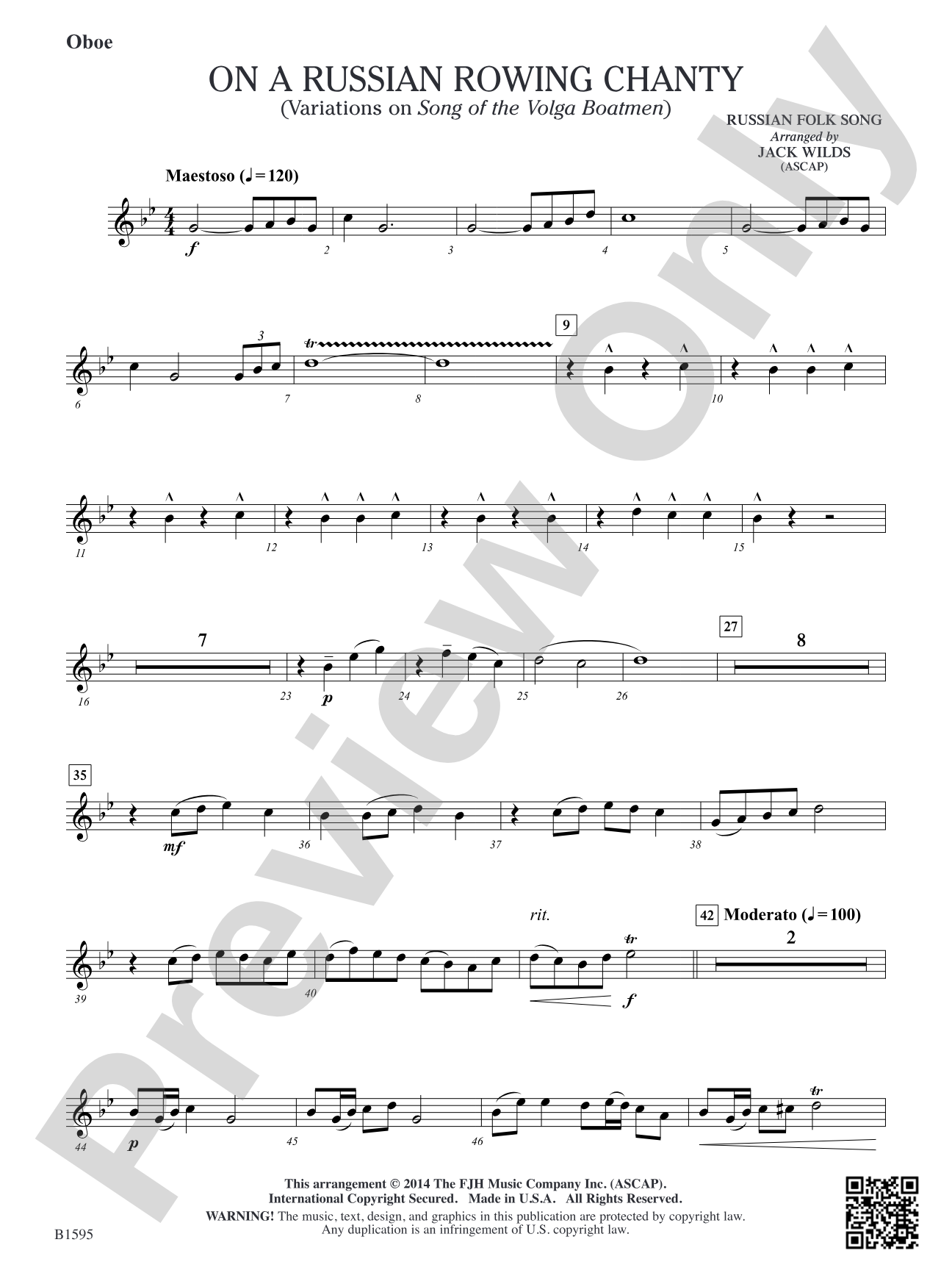On a Russian Rowing Chanty: Oboe