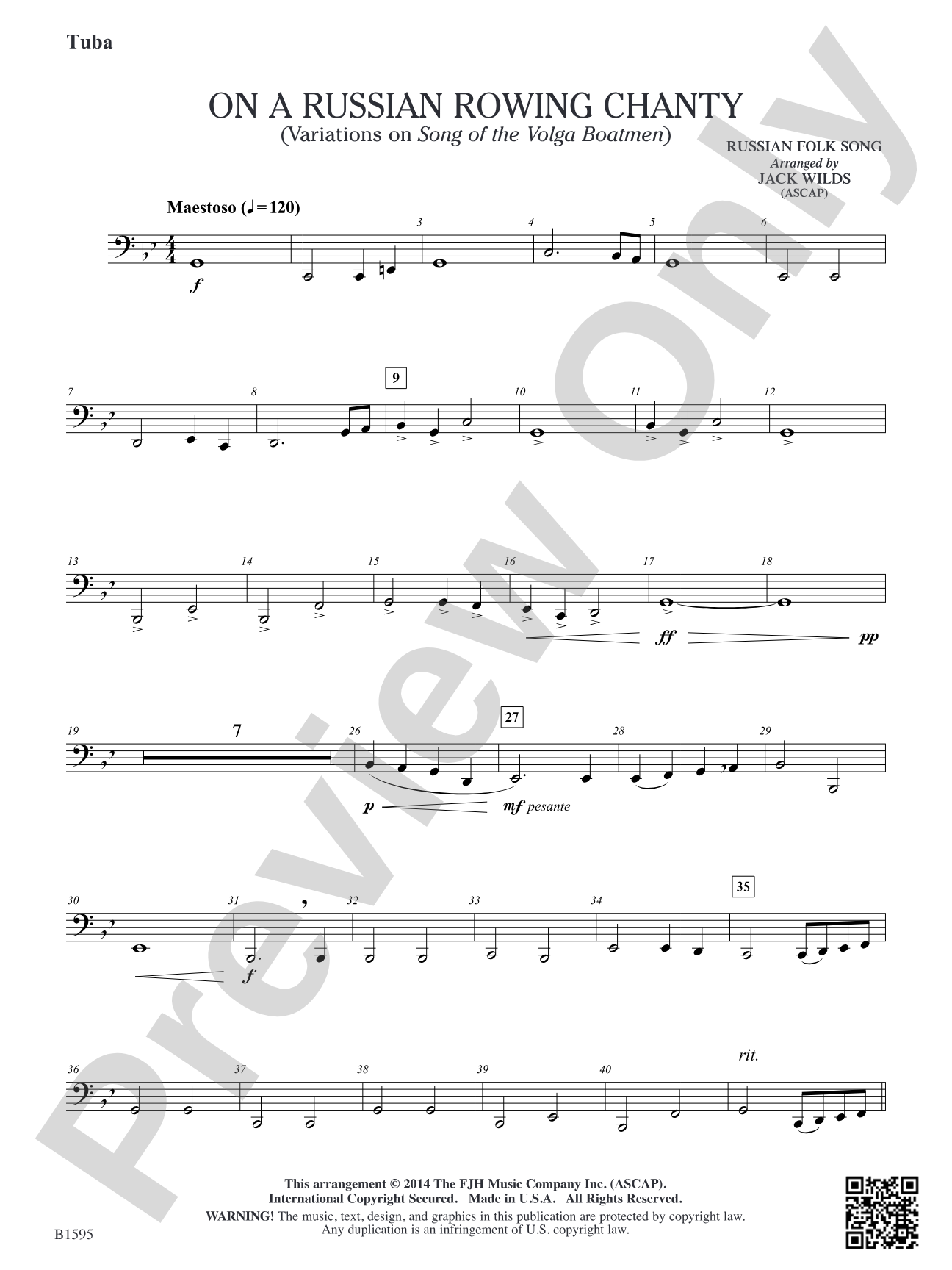 On a Russian Rowing Chanty: Tuba