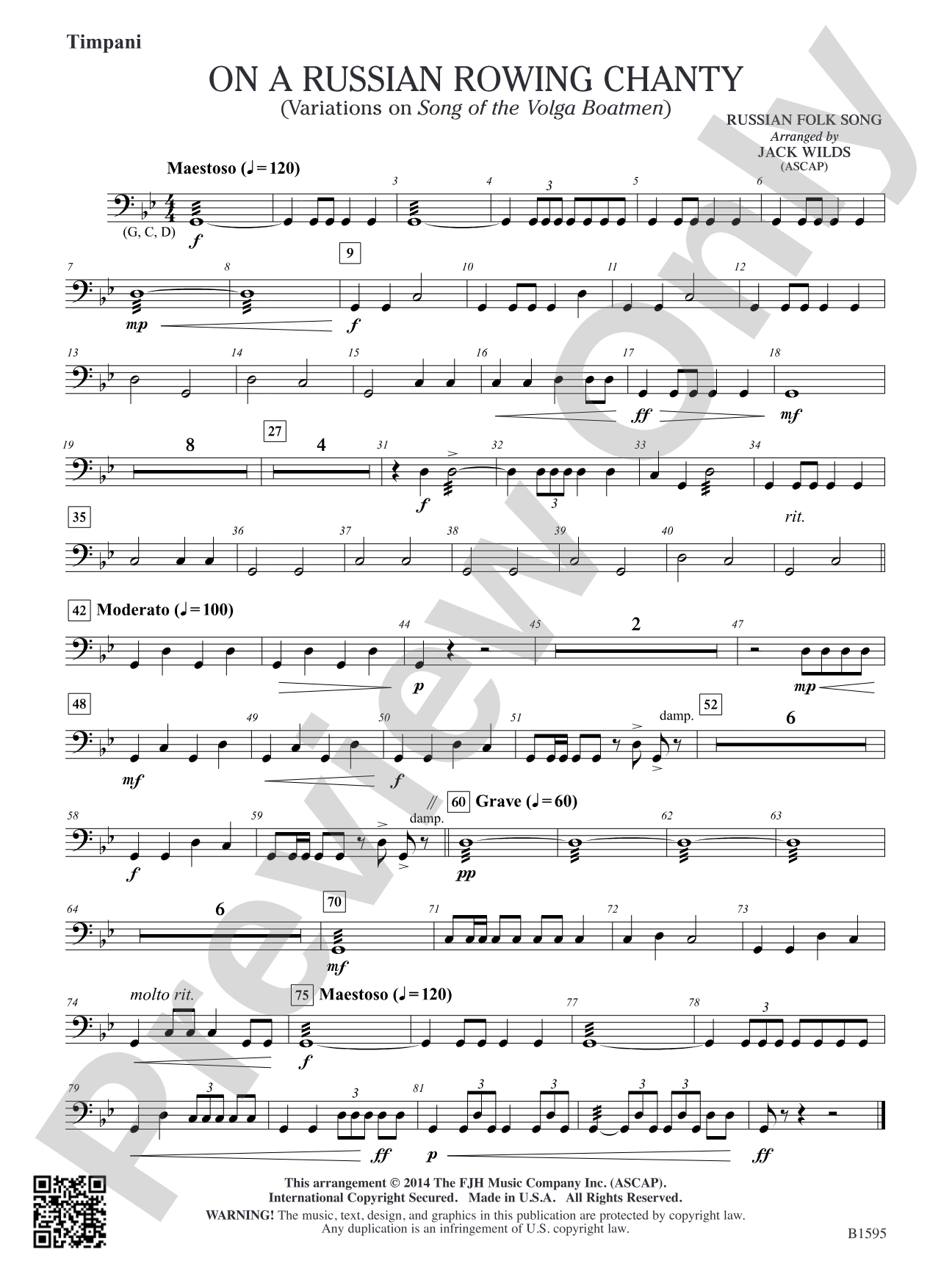 On a Russian Rowing Chanty: Timpani