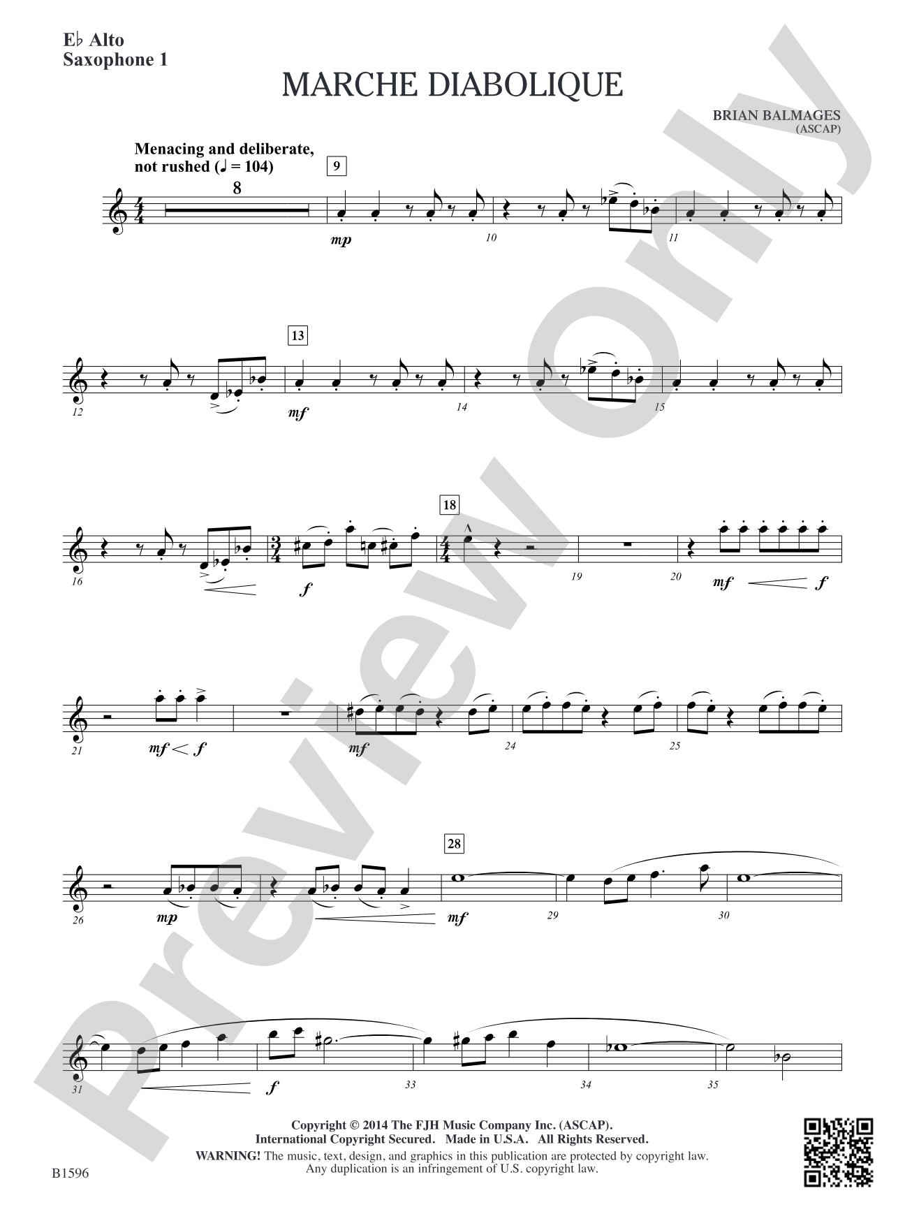 Marche Diabolique: E-flat Alto Saxophone 1