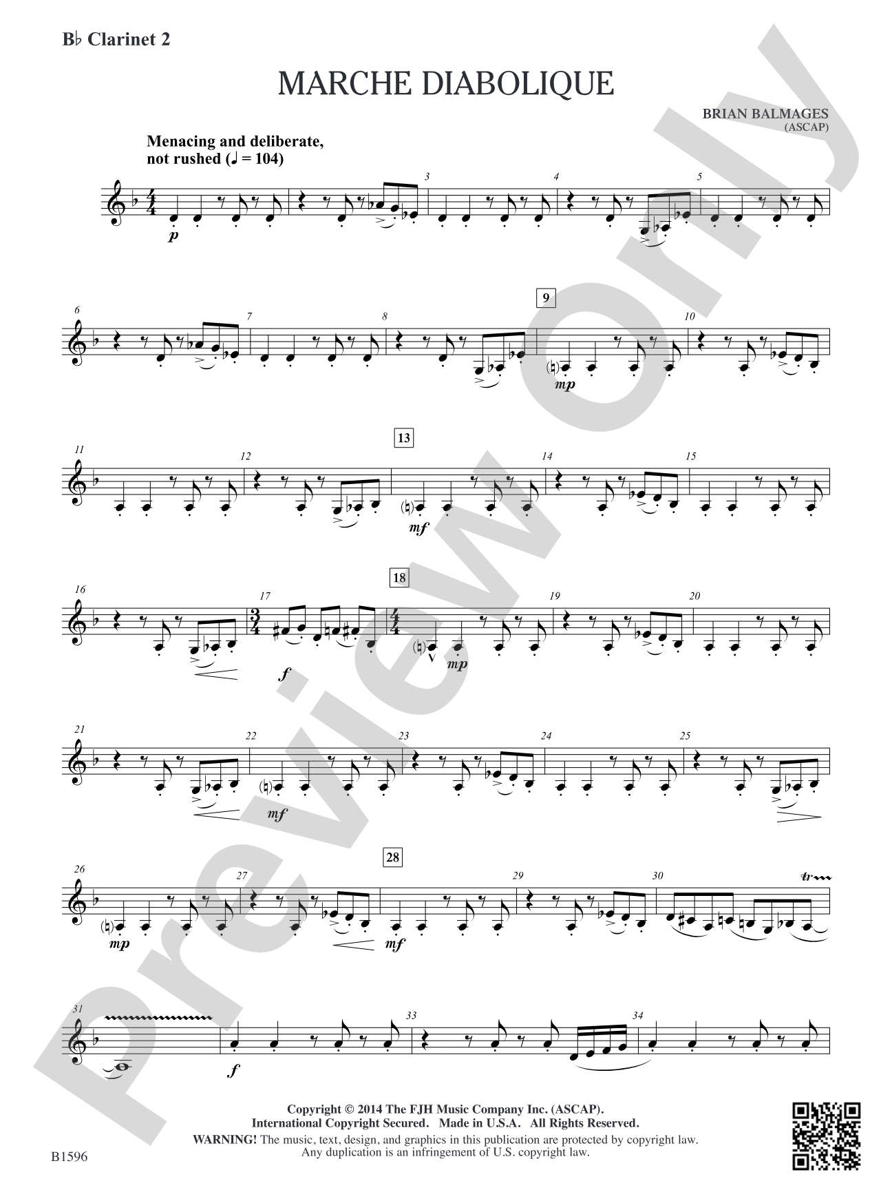 Marche Diabolique: B-flat Clarinet 2