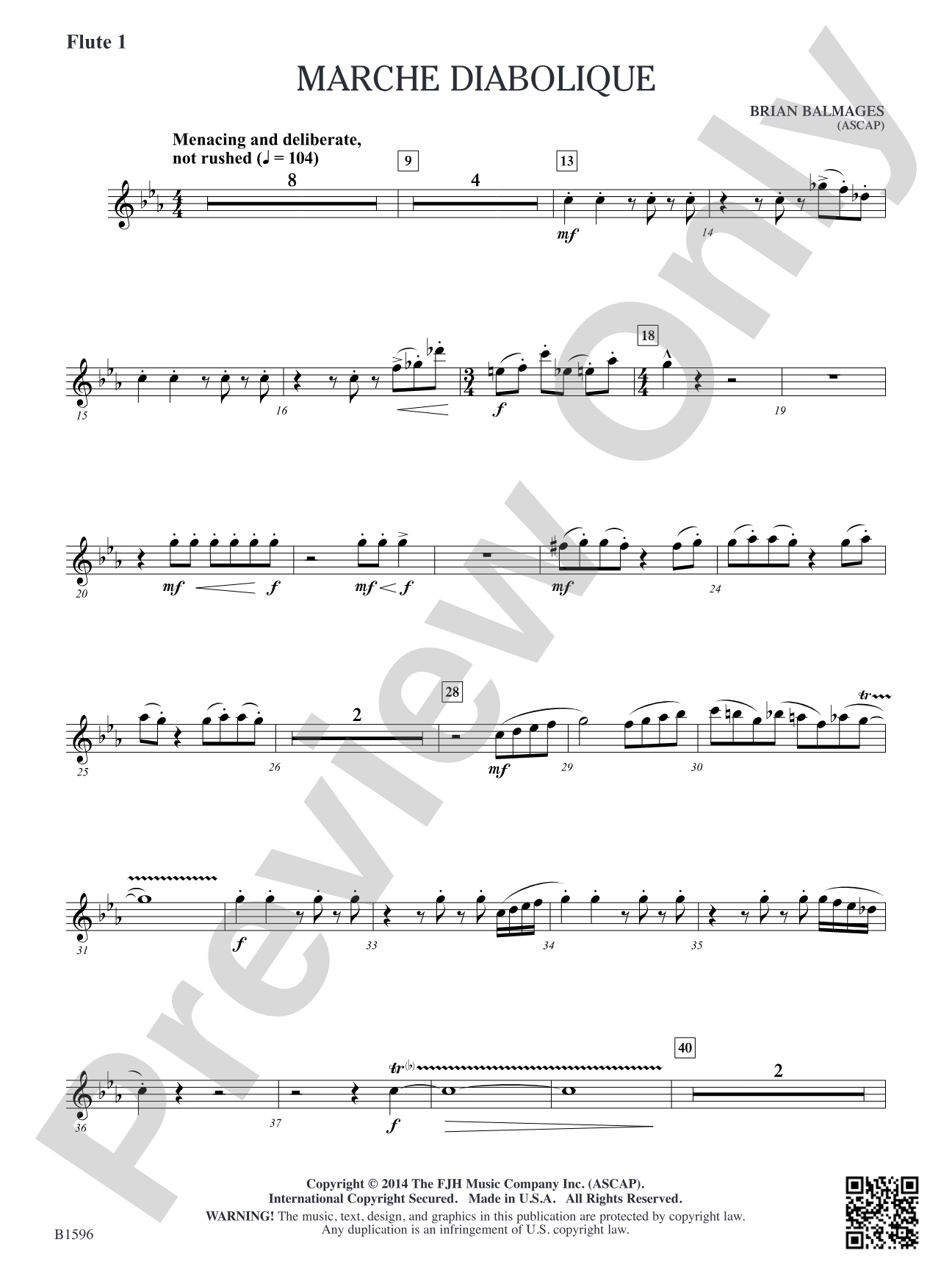 Marche Diabolique: Flute 1