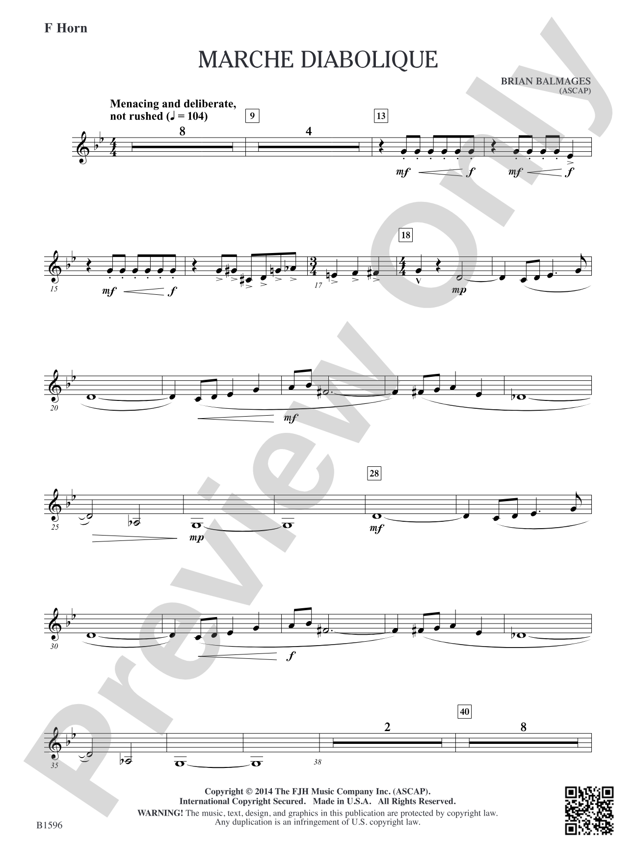 Marche Diabolique: F Horn