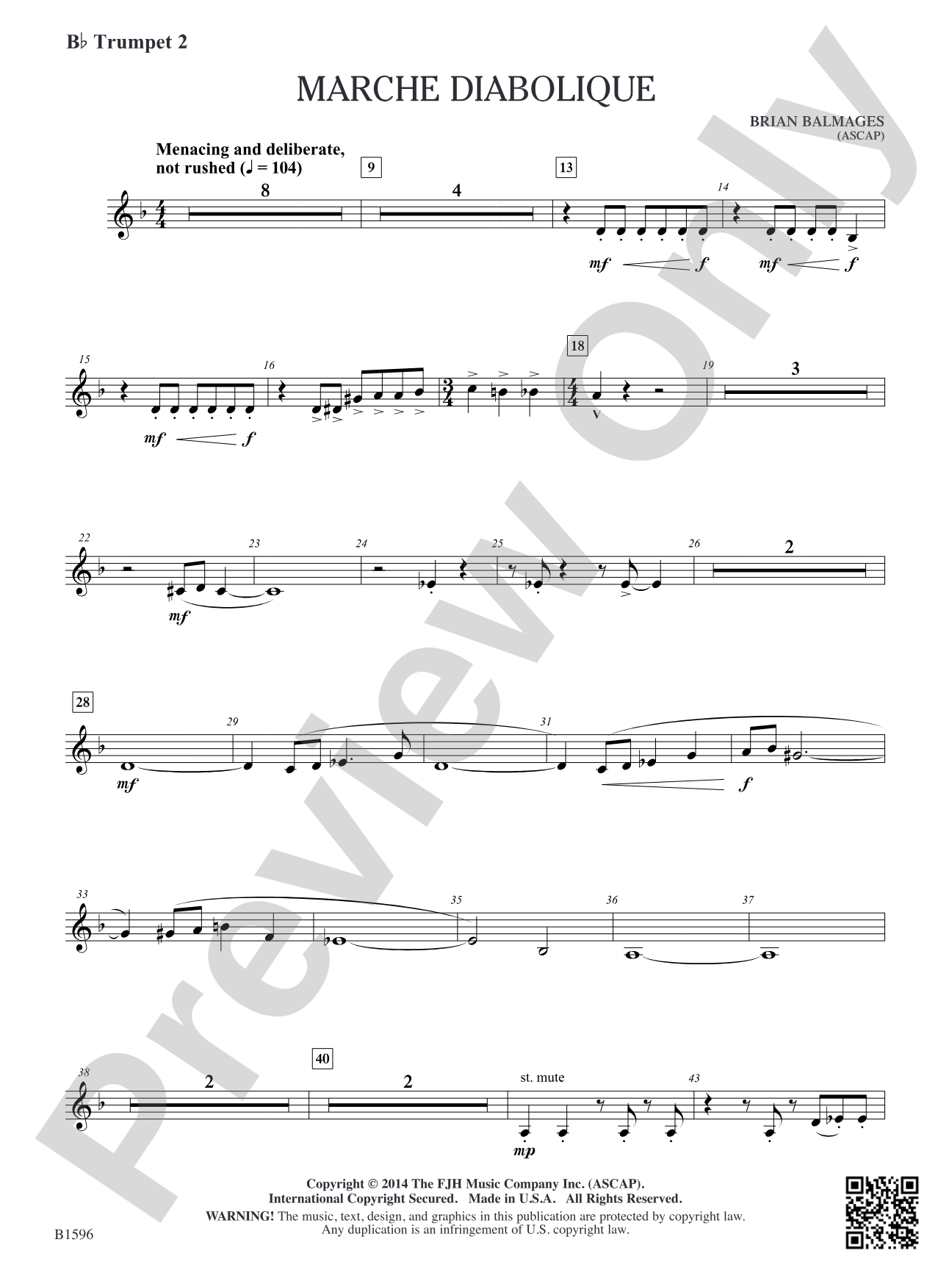 Marche Diabolique: B-flat Trumpet 2